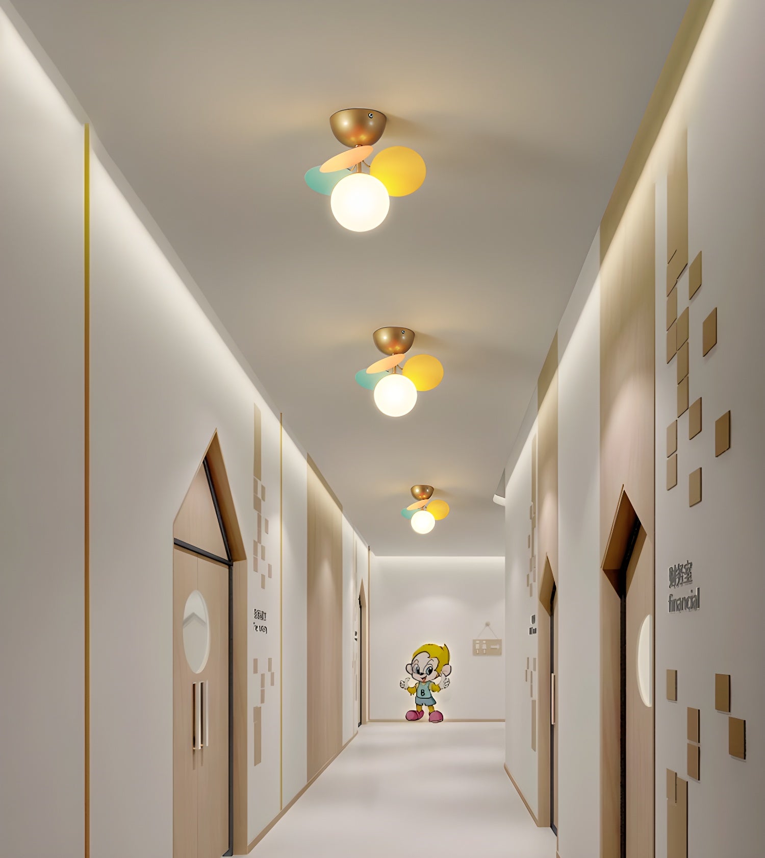 Round Macaron Ceiling Lamp Wall Sconce