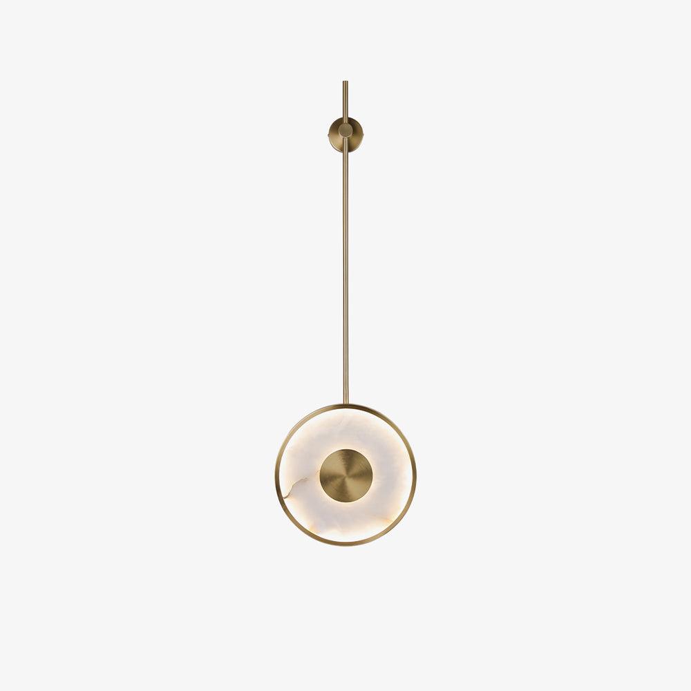 Circular Alabaster Wall Light, Hardwired Wall Sconce, detail 14
