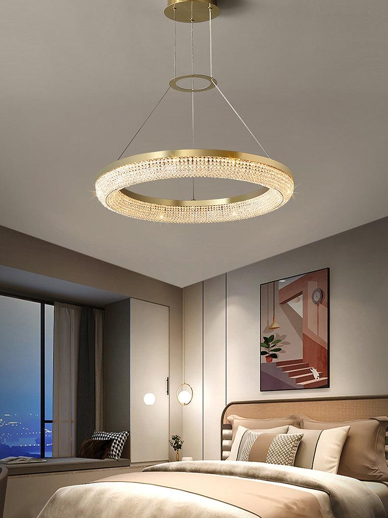 Round Ring Crystal Chandelier
