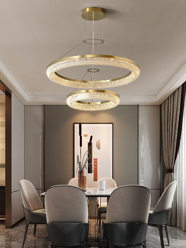 Round Ring Crystal Chandelier