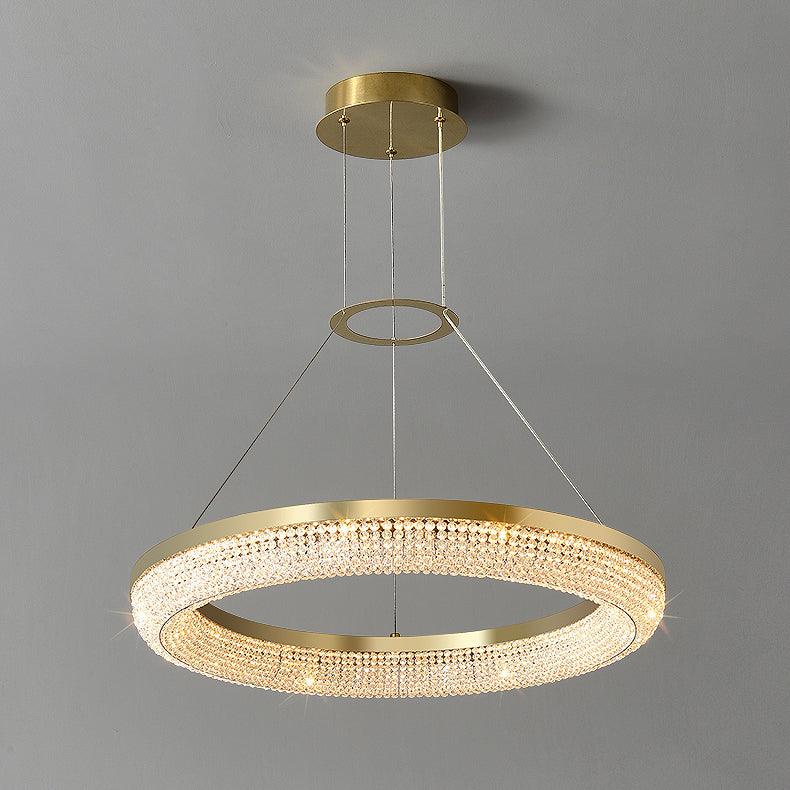 Round Ring Crystal Chandelier
