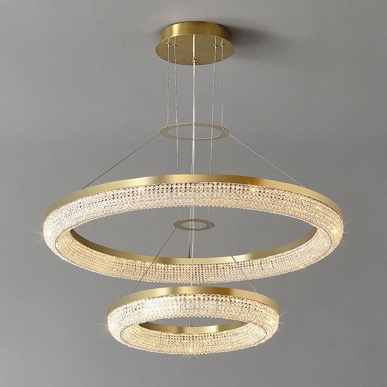 Round Ring Crystal Chandelier