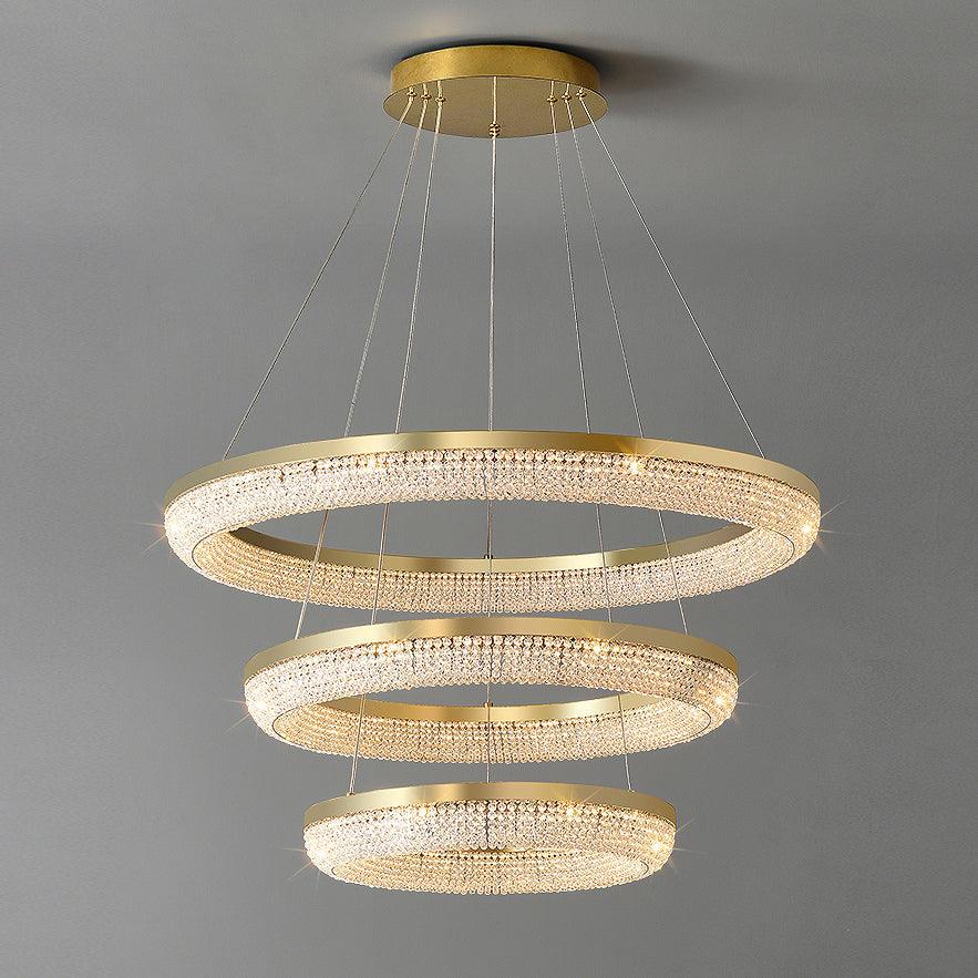 Round Ring Crystal Chandelier