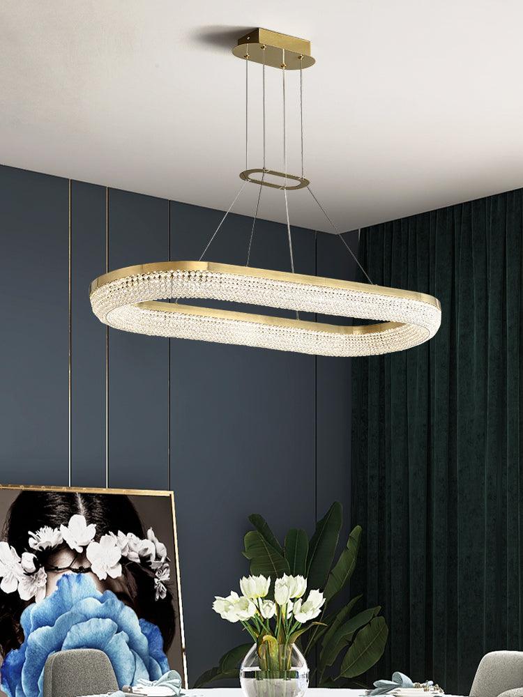 Round Ring Crystal Chandelier