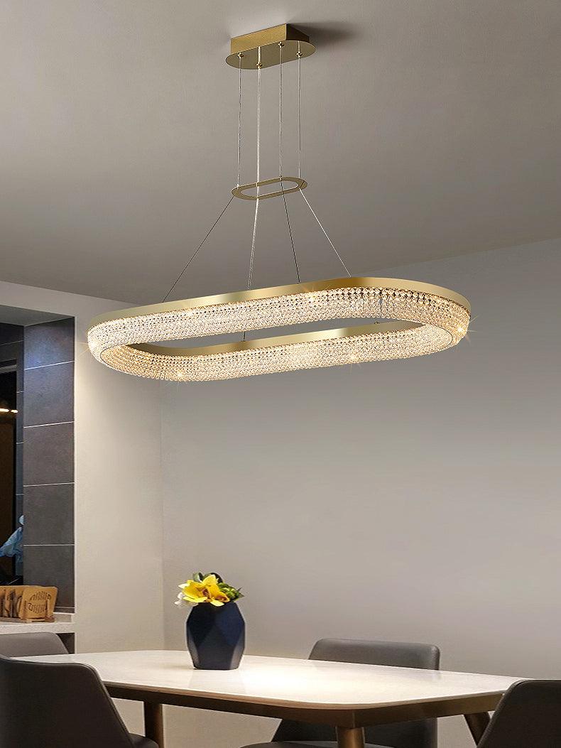 Round Ring Crystal Chandelier