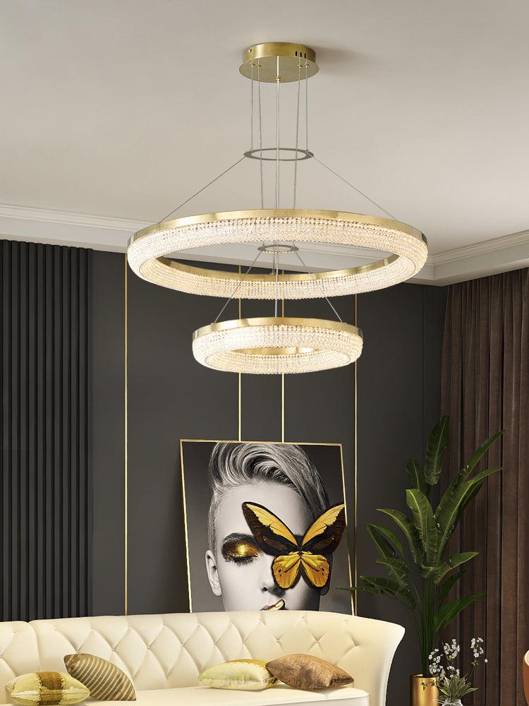 Round Ring Crystal Chandelier