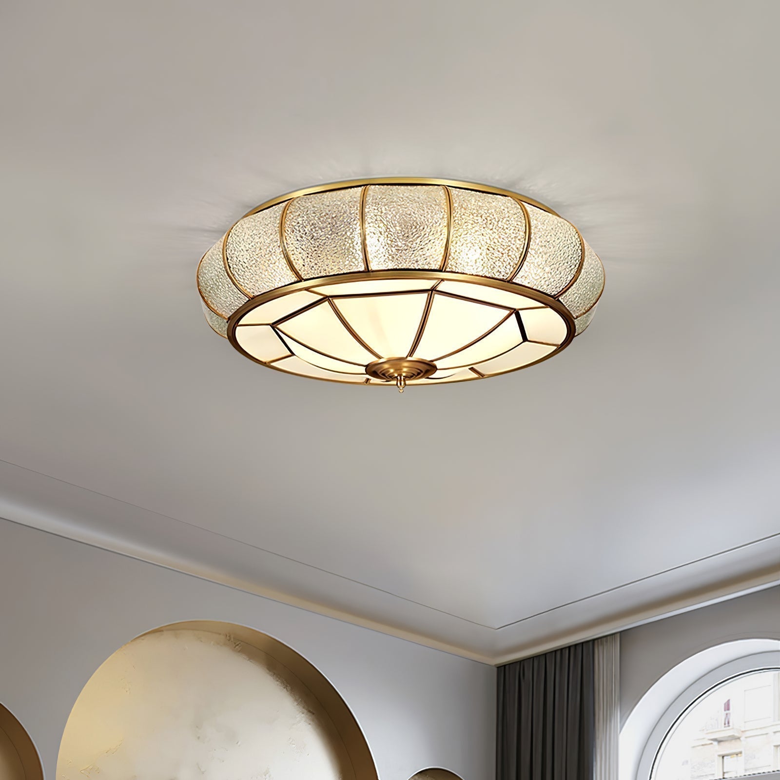 Round Textured Glass Ceiling Light — product detail 28