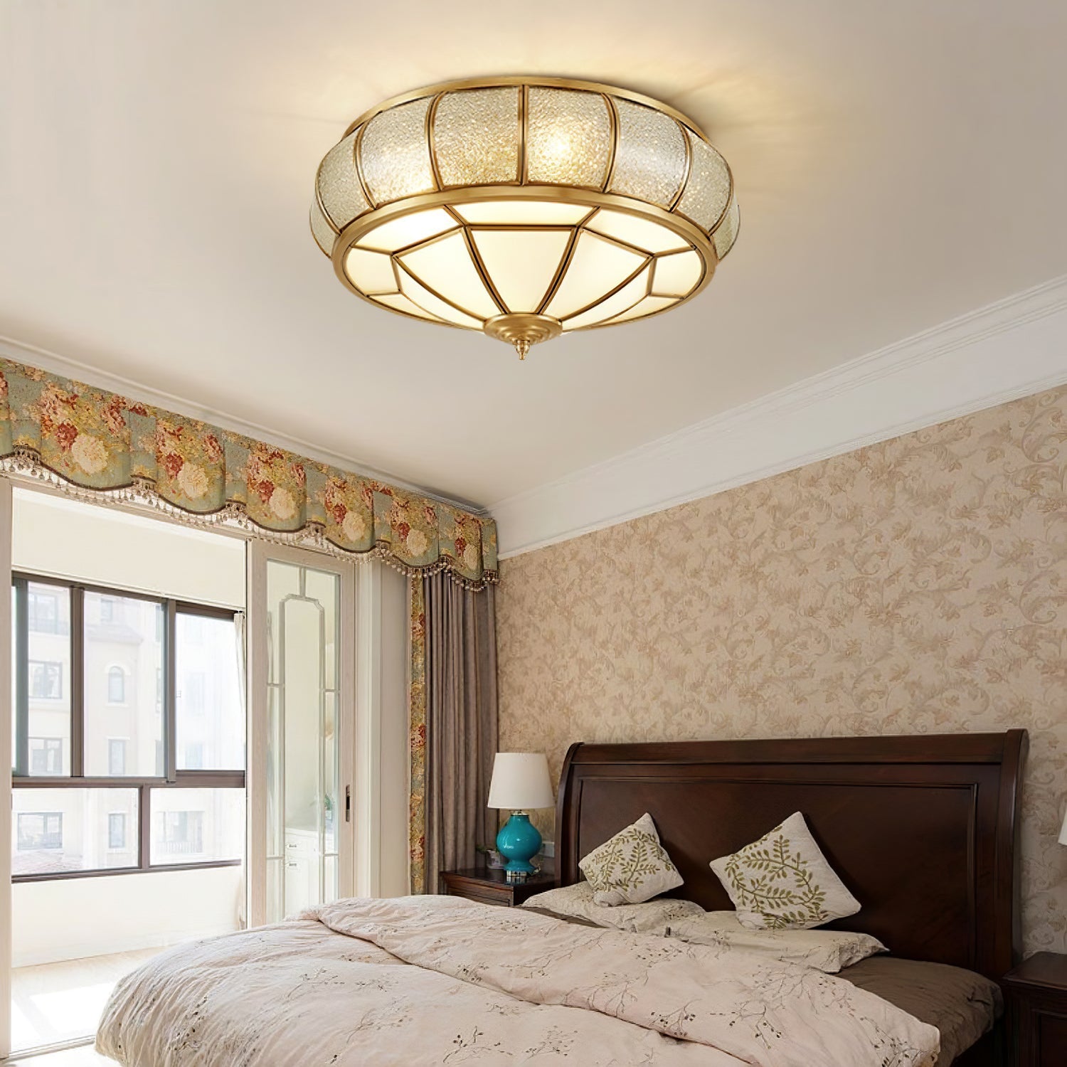 Round Textured Glass Ceiling Light — product detail 9