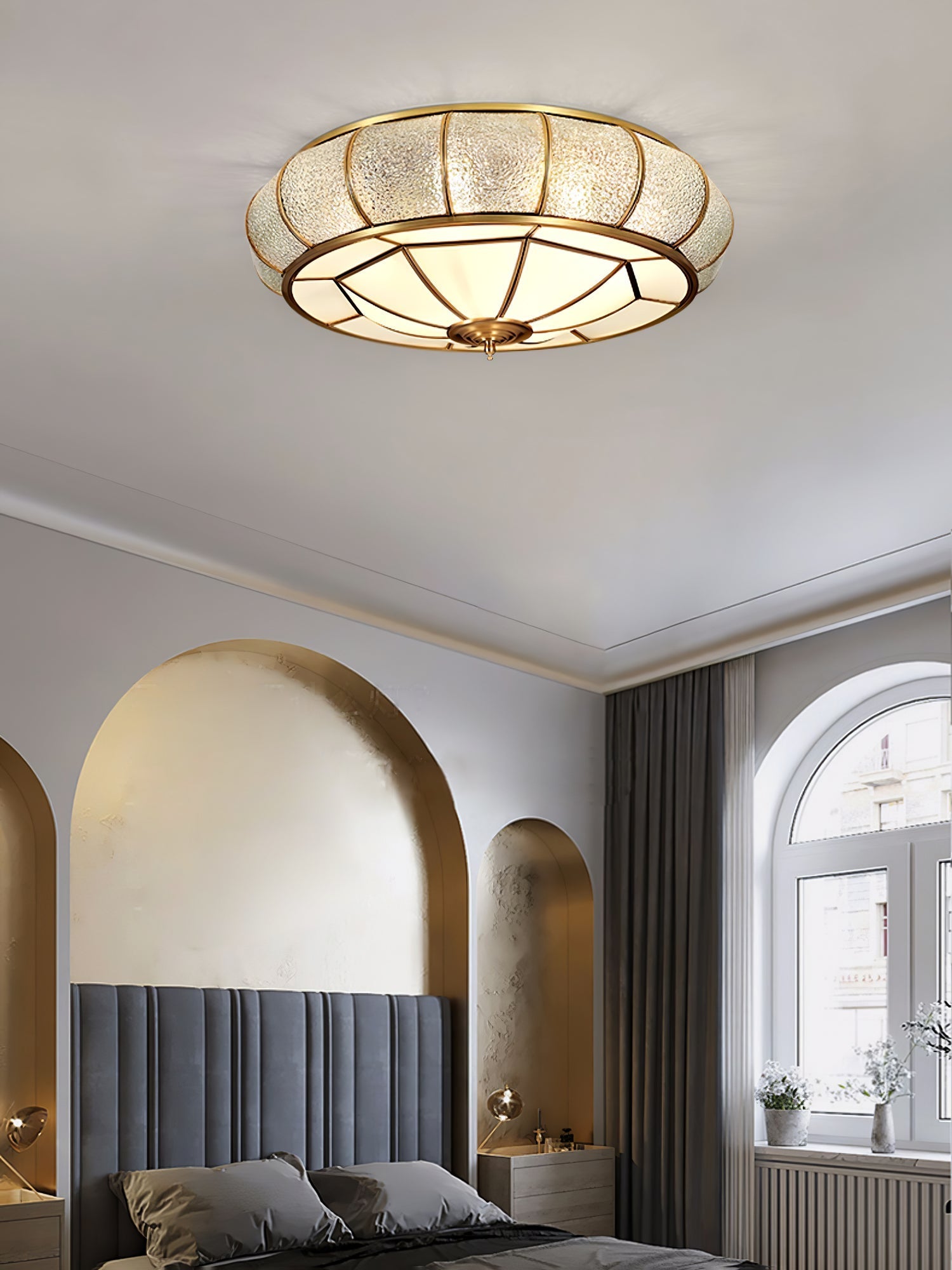 Round Textured Glass Ceiling Light — product detail 17