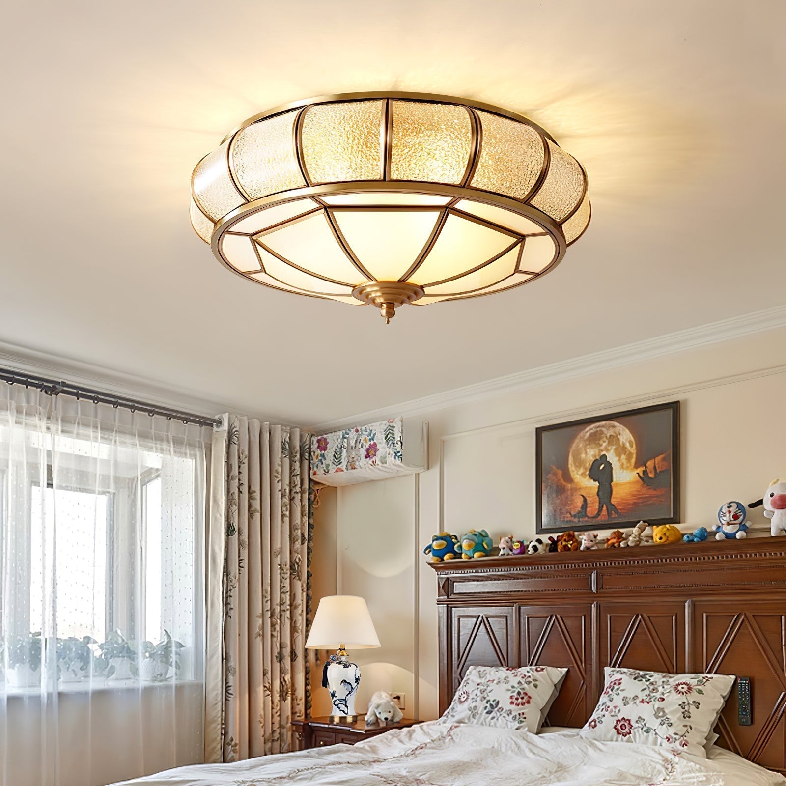 Round Textured Glass Ceiling Light — product detail 10