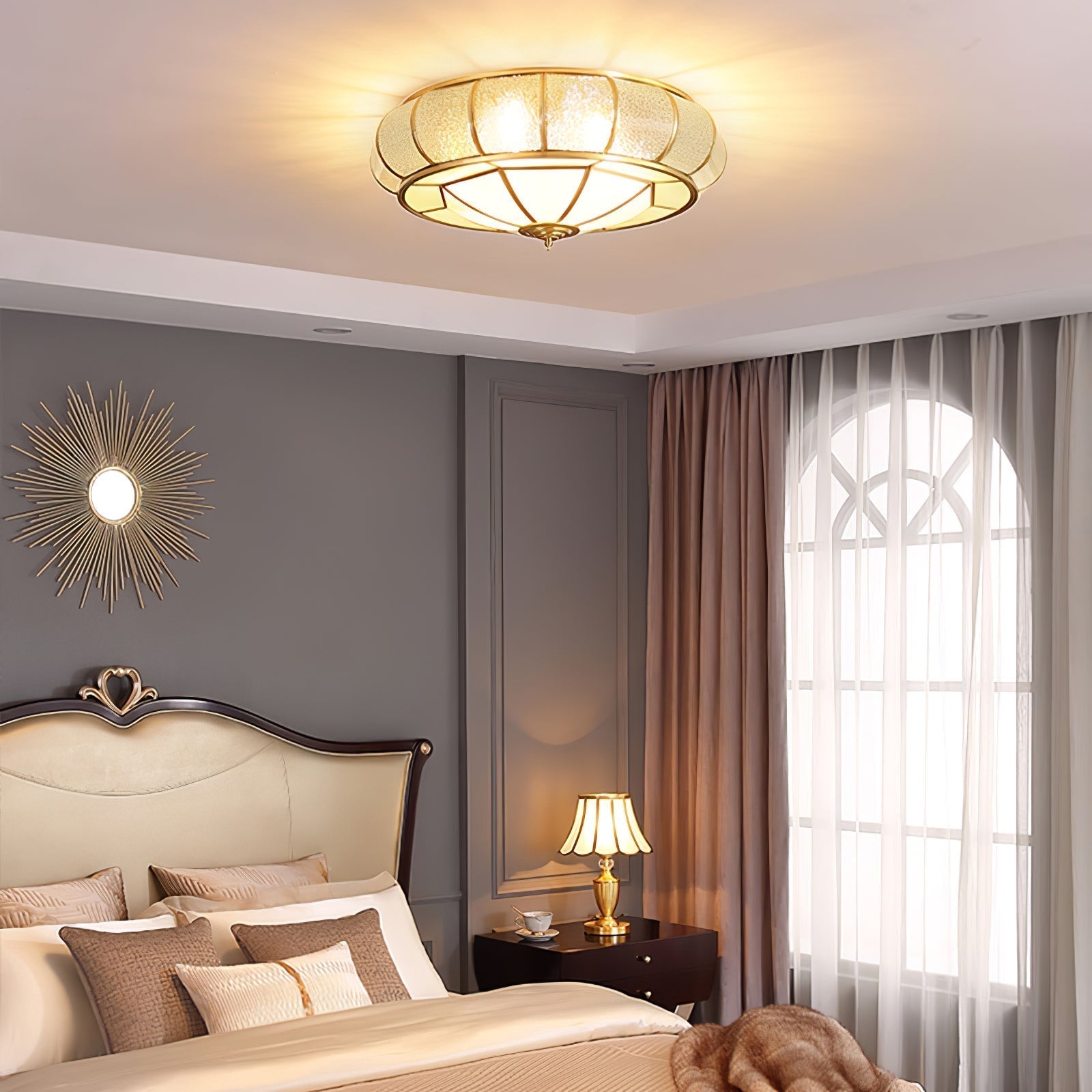 Round Textured Glass Ceiling Light — product detail 14