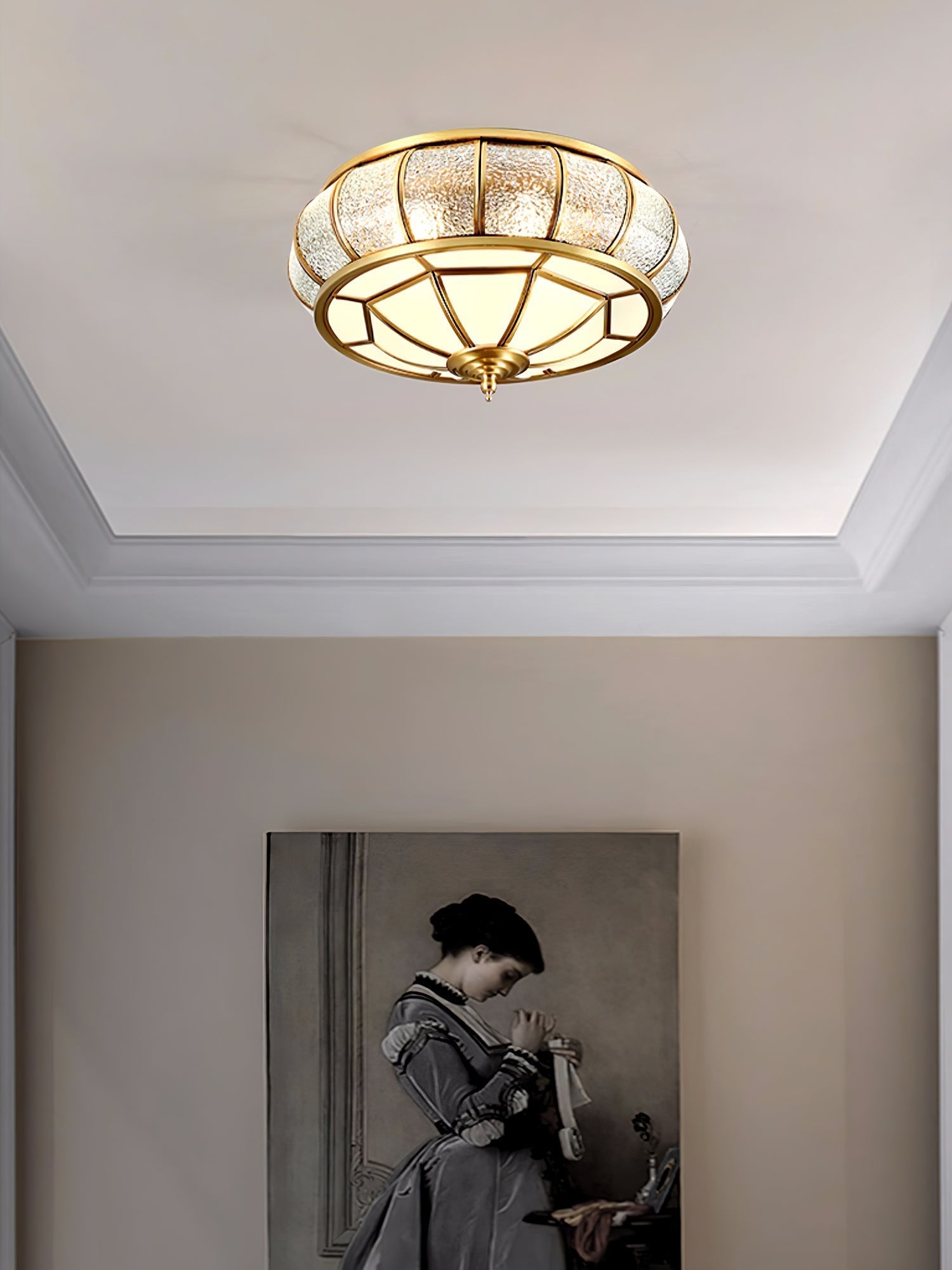 Round Textured Glass Ceiling Light — product detail 18