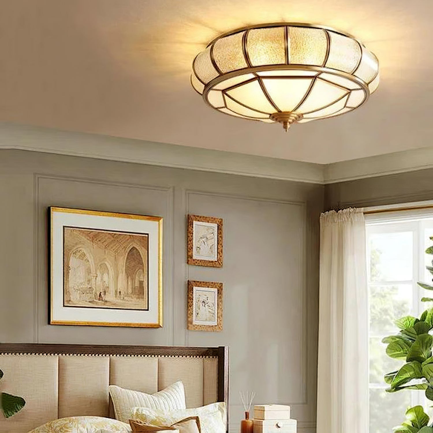 Round Textured Glass Ceiling Light — product detail 16