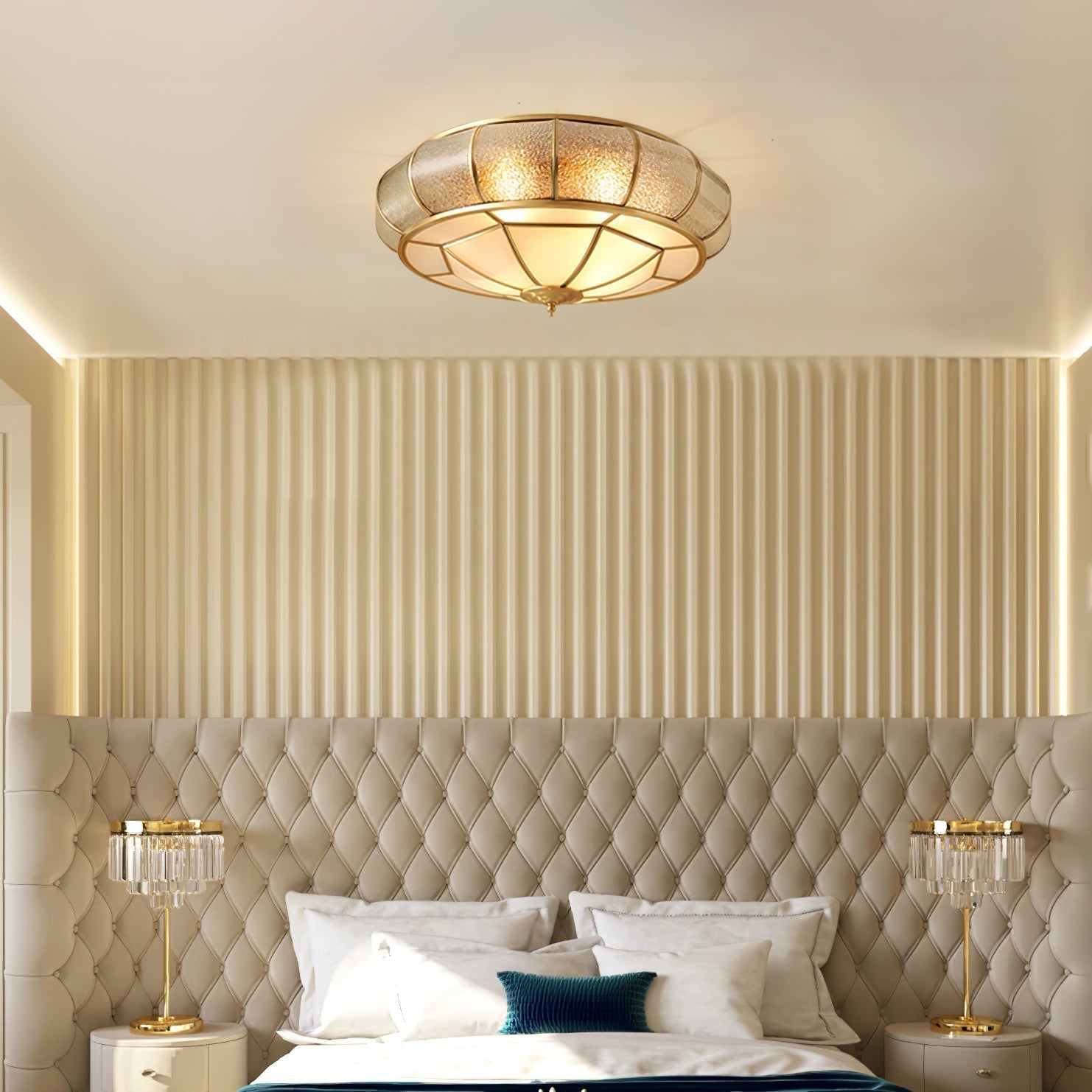 Round Textured Glass Ceiling Light — product detail 21