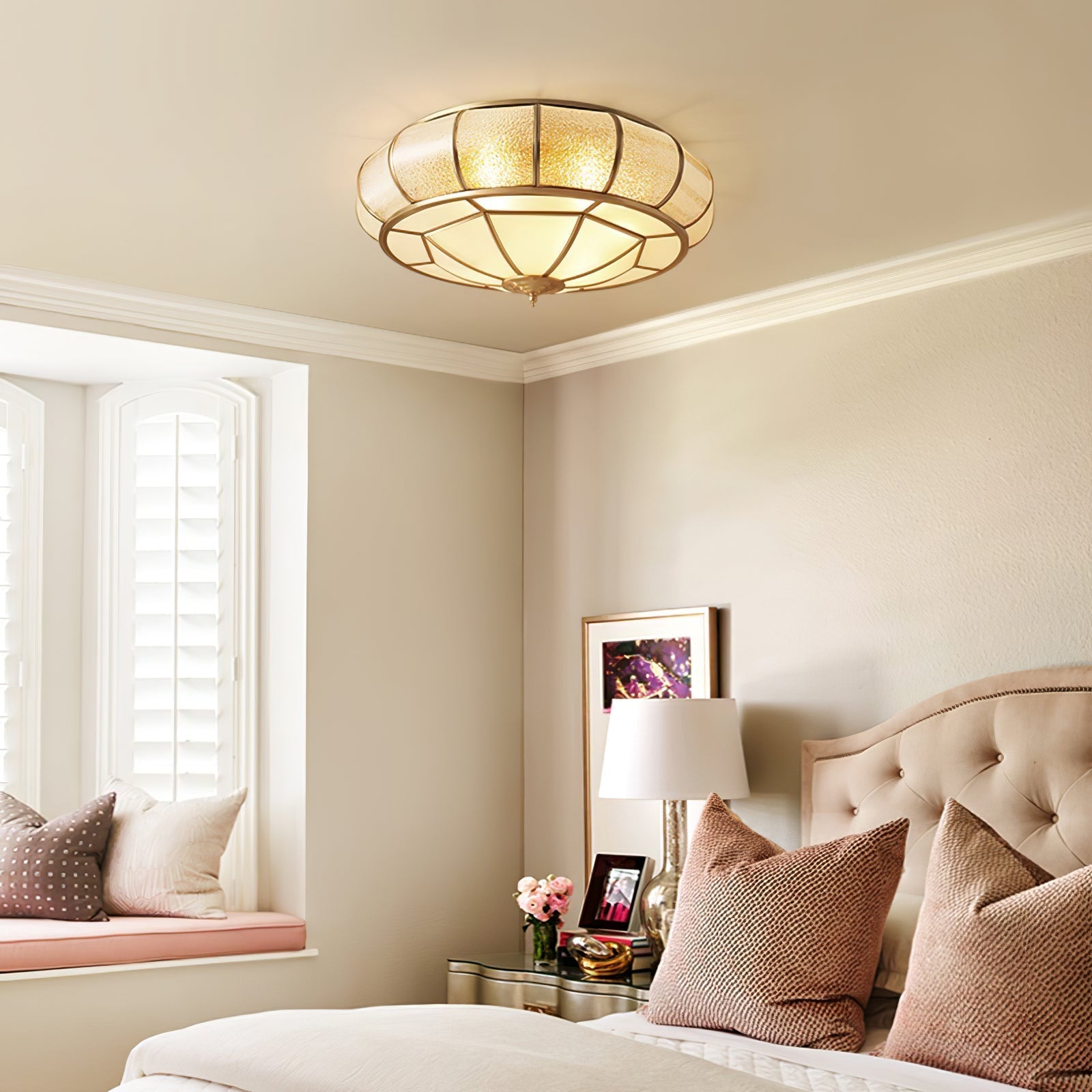Round Textured Glass Ceiling Light — product detail 24