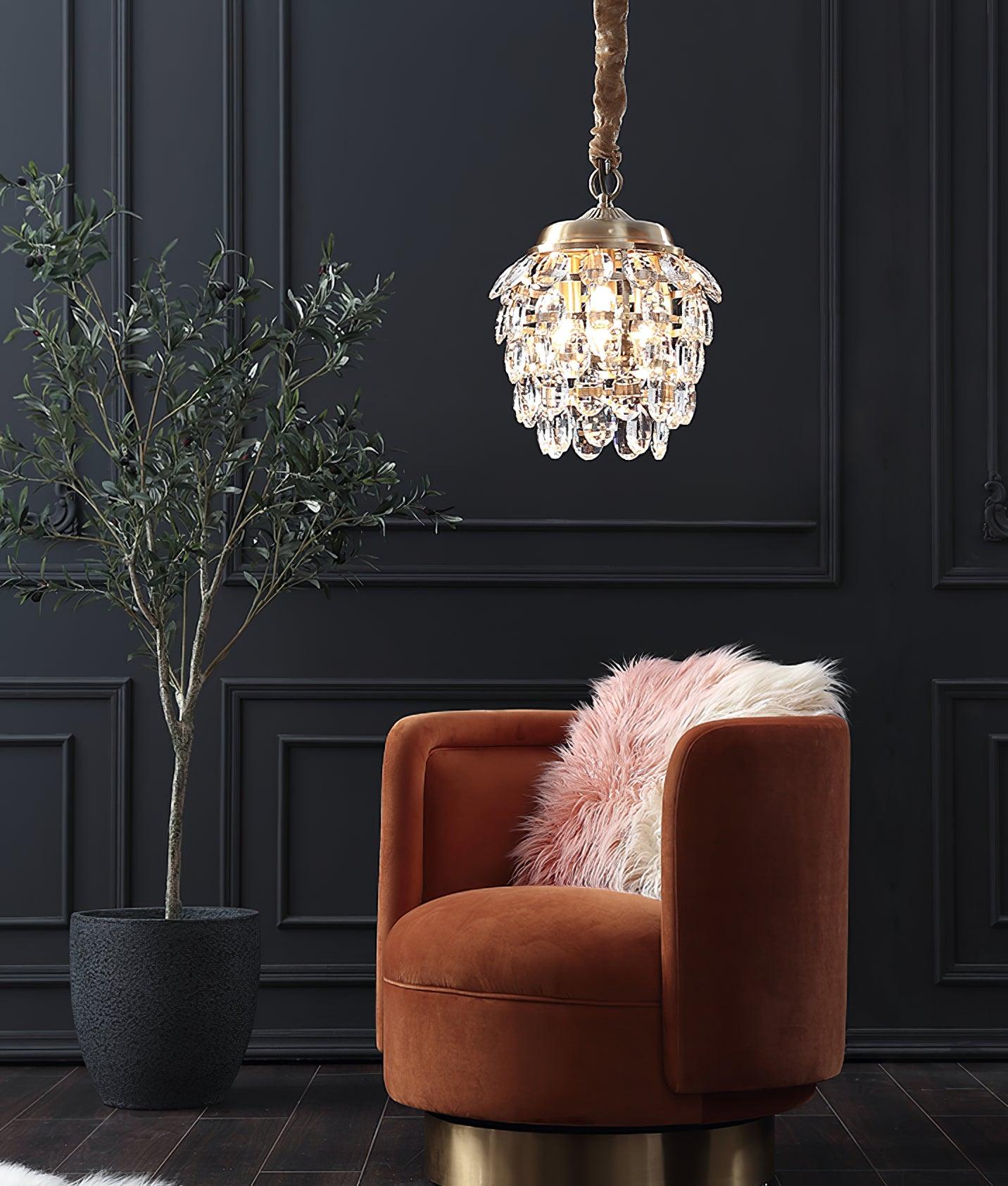 Roxanne Crystal Ceiling Light Fitting detail view 12