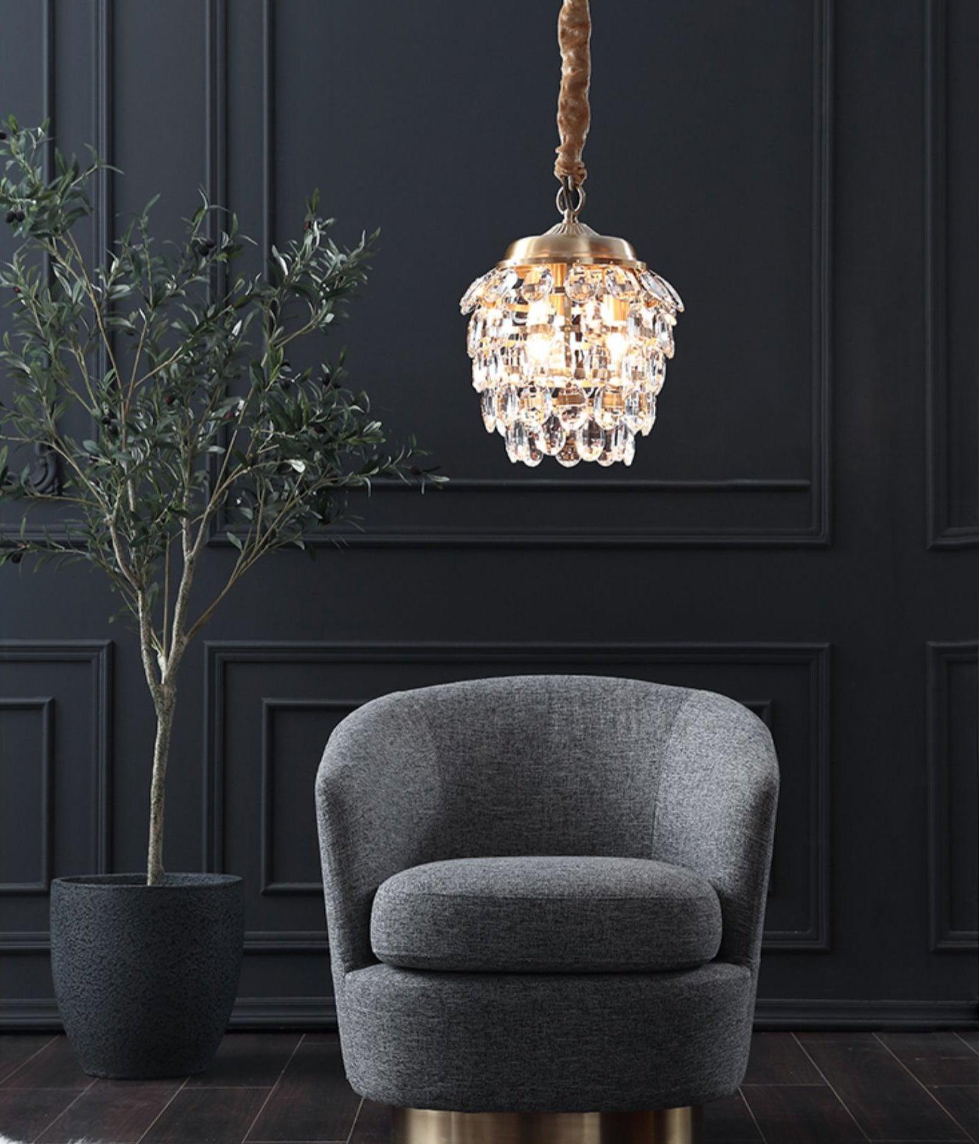 Roxanne Crystal Ceiling Light Fitting detail view 13