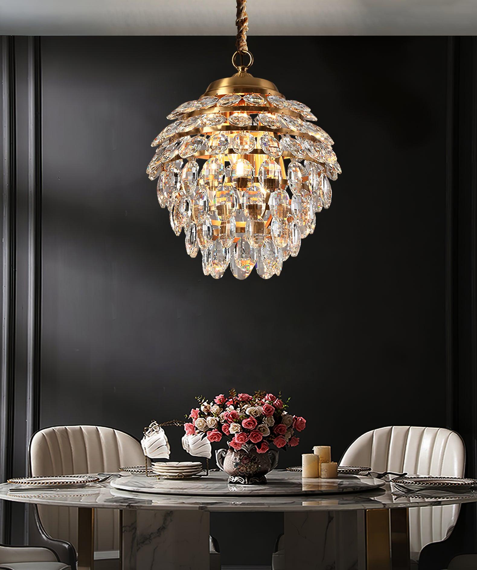 Roxanne Crystal Ceiling Light Fitting detail view 3