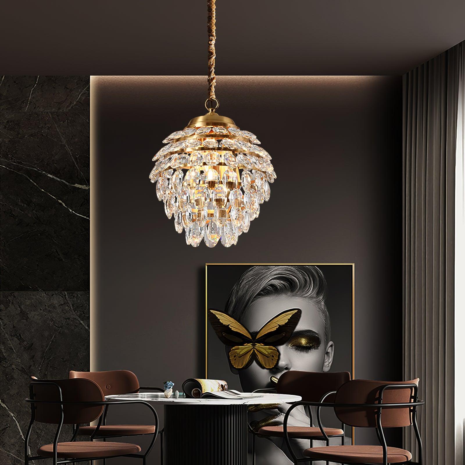 Roxanne Crystal Ceiling Light Fitting detail view 2