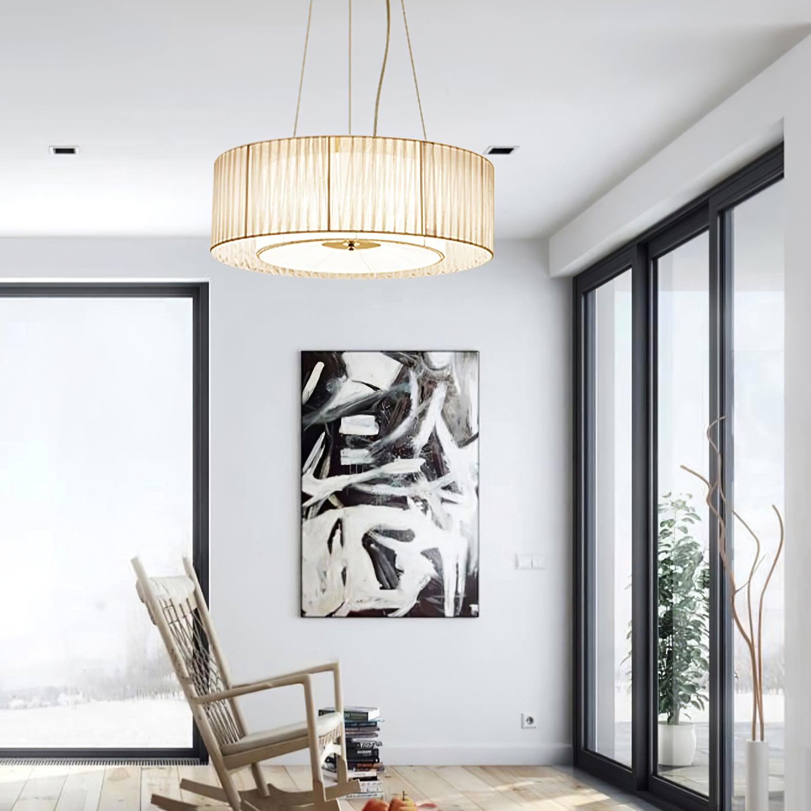Ruffle Pleated Ceiling Light Fitting Pendant Lamp detail view 21