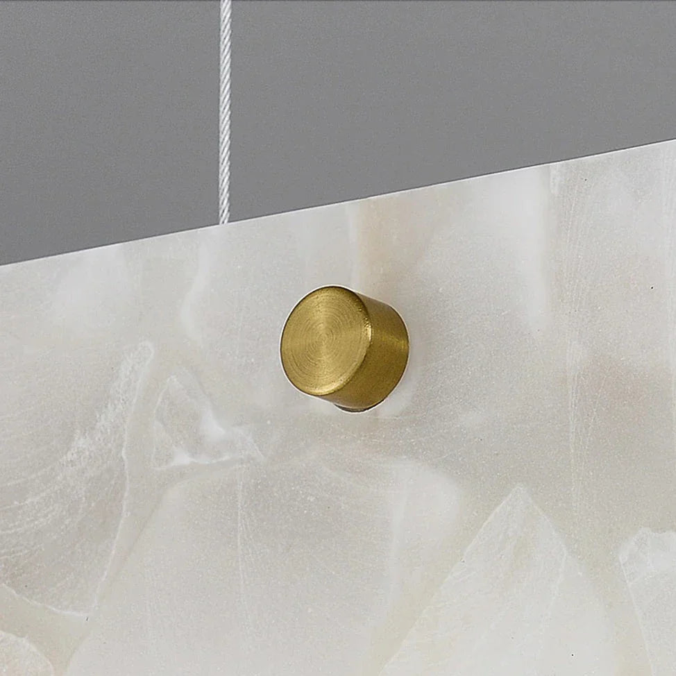 60" Natural Marble Dining Room Light Fixture Chandelier