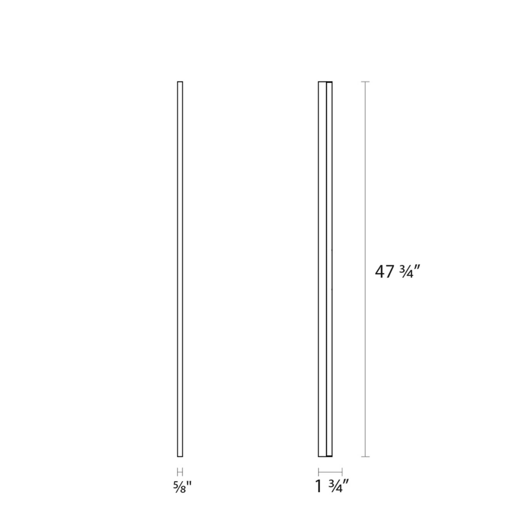Stiletto Lungo 47 Inch Led Bath Vanity Fixture, Bathroom Vanity Light, detail 3