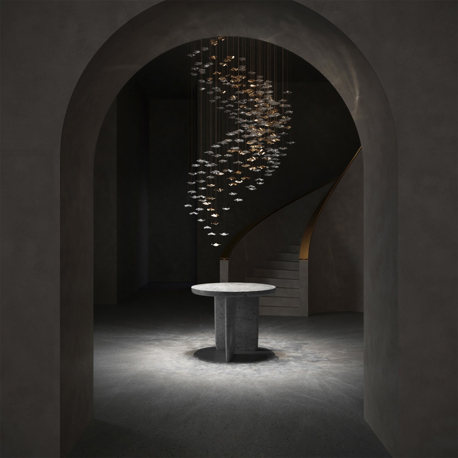 Tidal Art Glass Ceiling Light