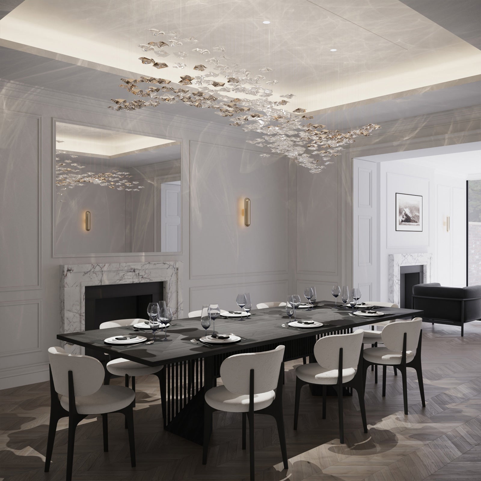 Tidal Art Glass Ceiling Light