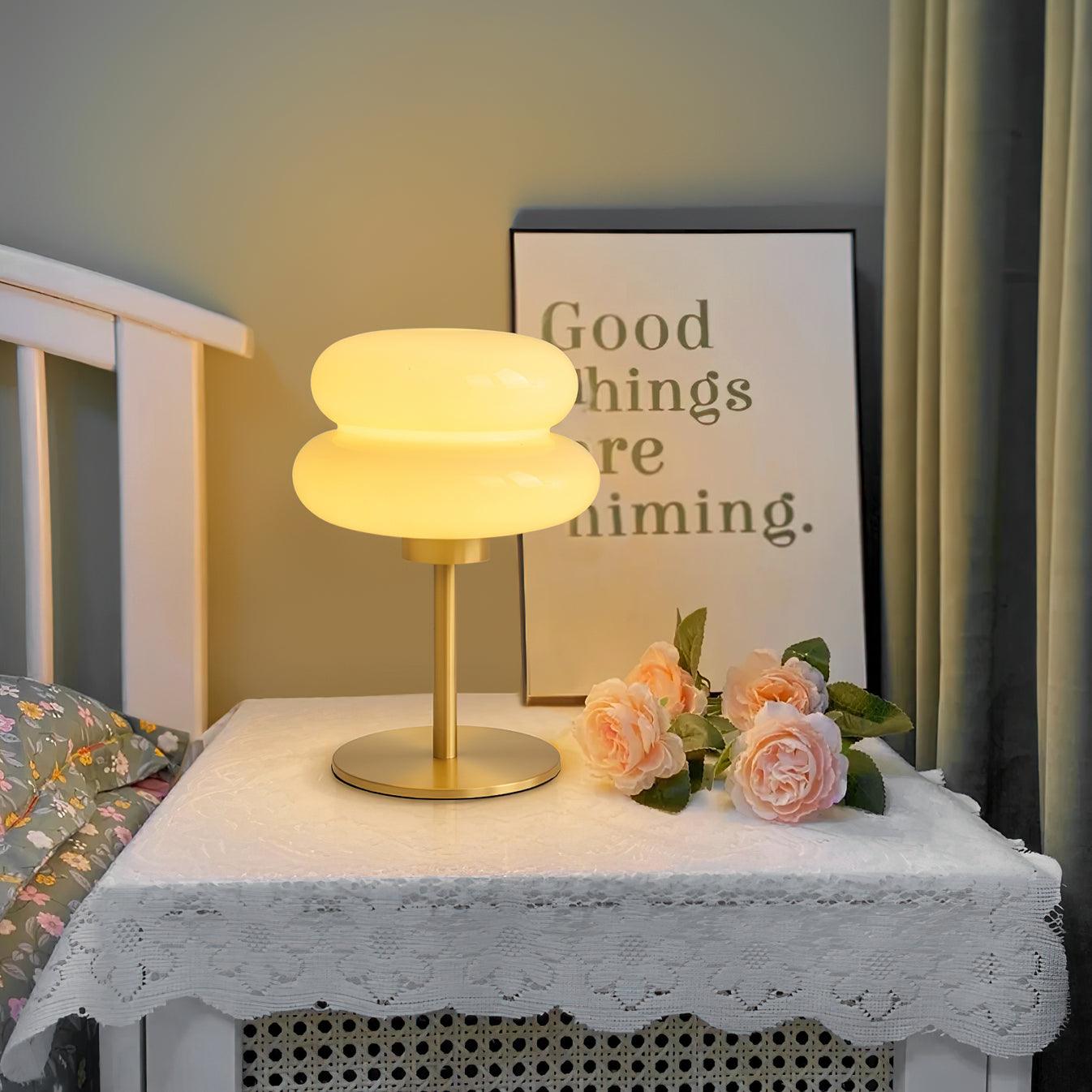Saturn Glide Glass Table Lamp