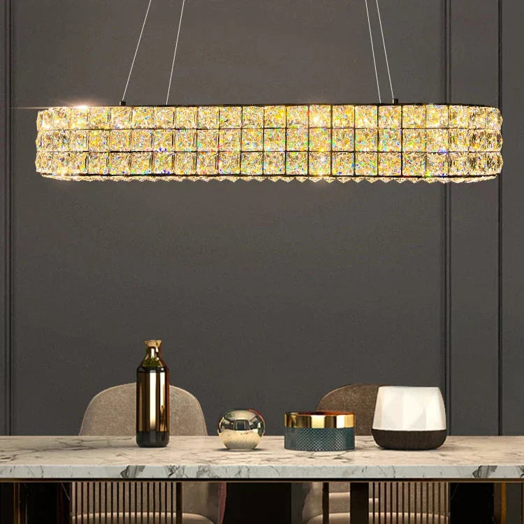 Bacci Crystal Dining Room Light Fixture Chandelier