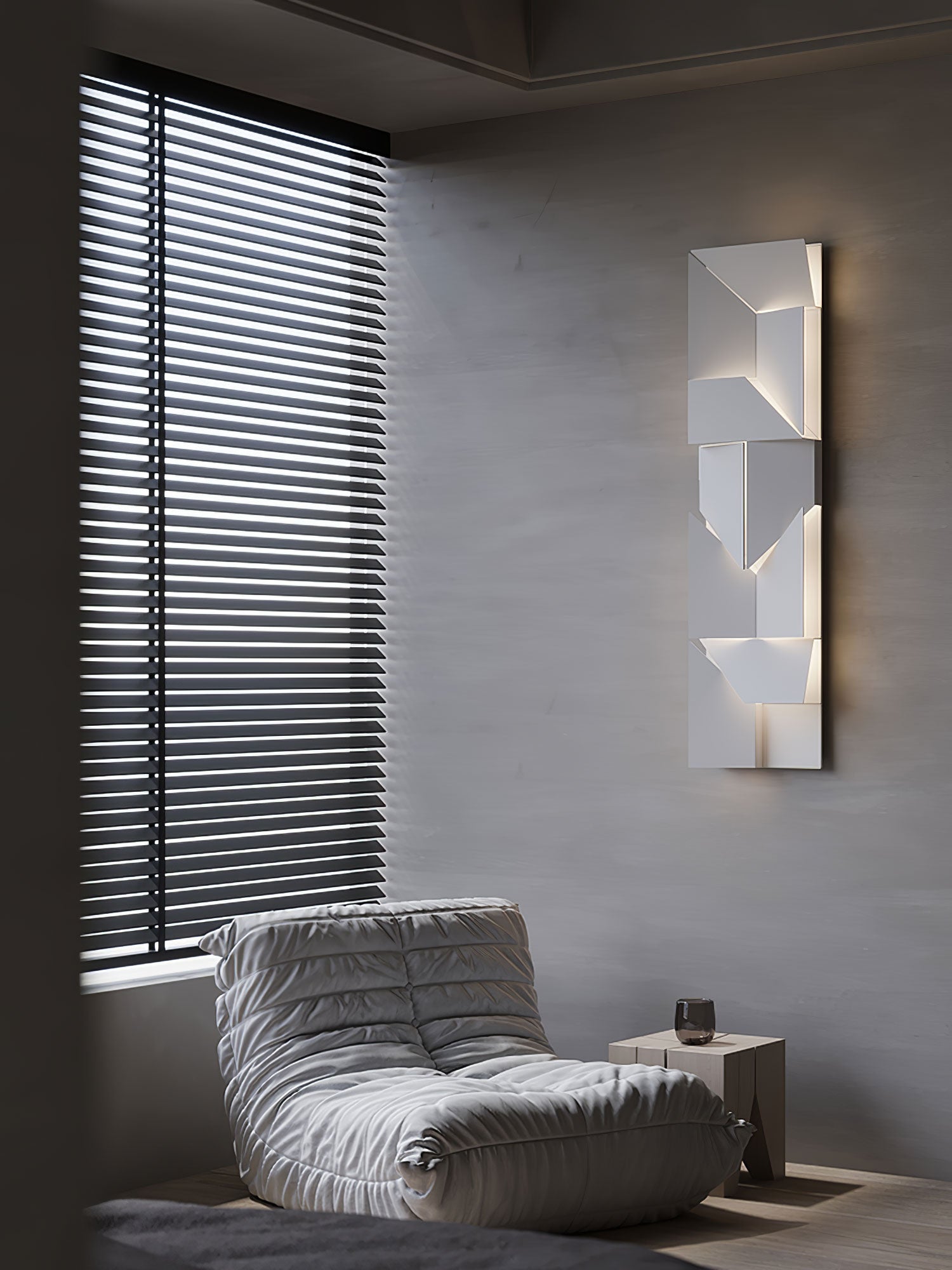 Shadows Grand Wall-mounted Light Wall Light - L 15cm x H 45cm Metal, Hardwired Wall Sconce, detail 12