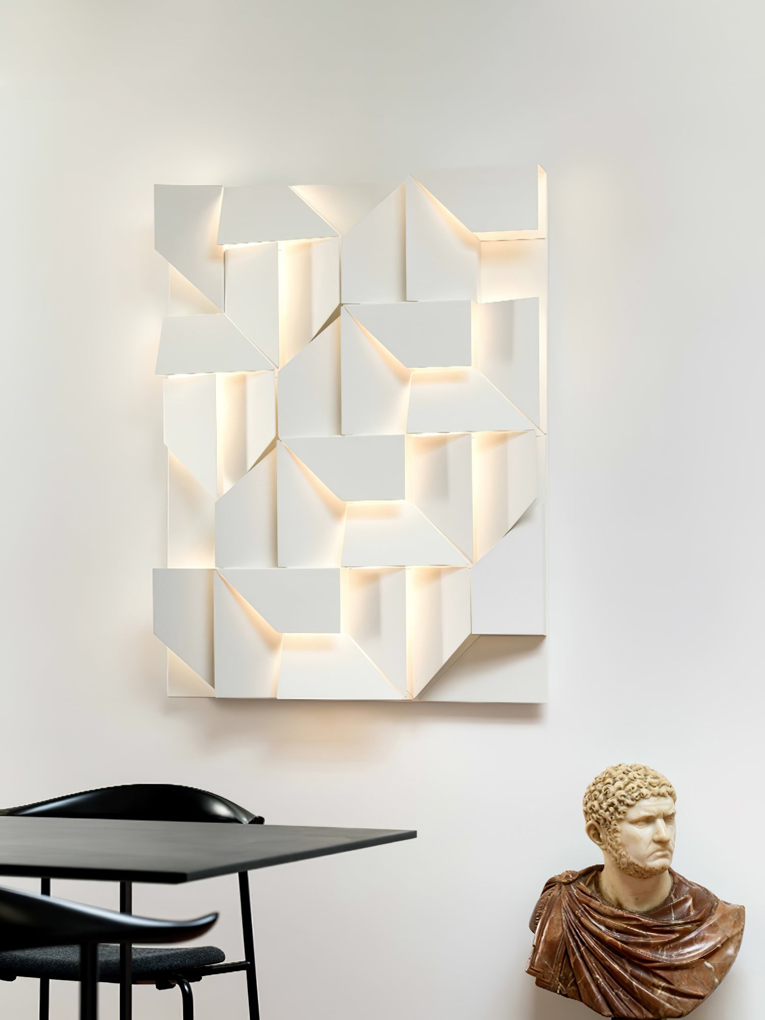 Shadows Grand Wall-mounted Light Wall Light - L 23.6 x W 23.6 Metal, Hardwired Wall Sconce, detail 95