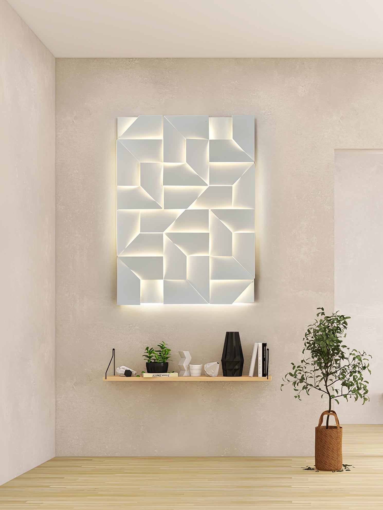 Shadows Grand Wall-mounted Light Wall Light - L 23.6 x W 23.6 Metal, Hardwired Wall Sconce, detail 113