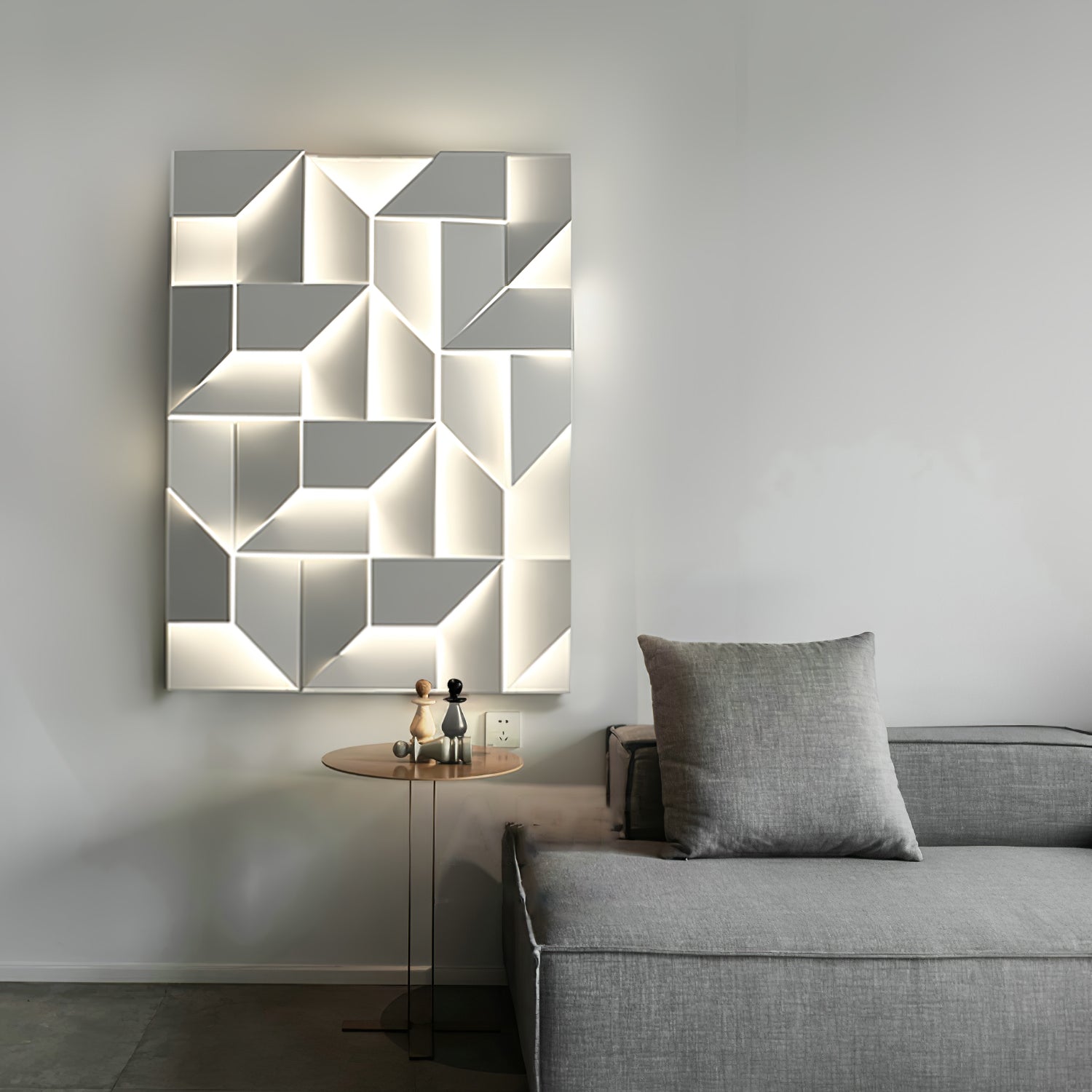 Shadows Grand Wall-mounted Light Wall Light - L 15cm x H 45cm Metal, Hardwired Wall Sconce, detail 9