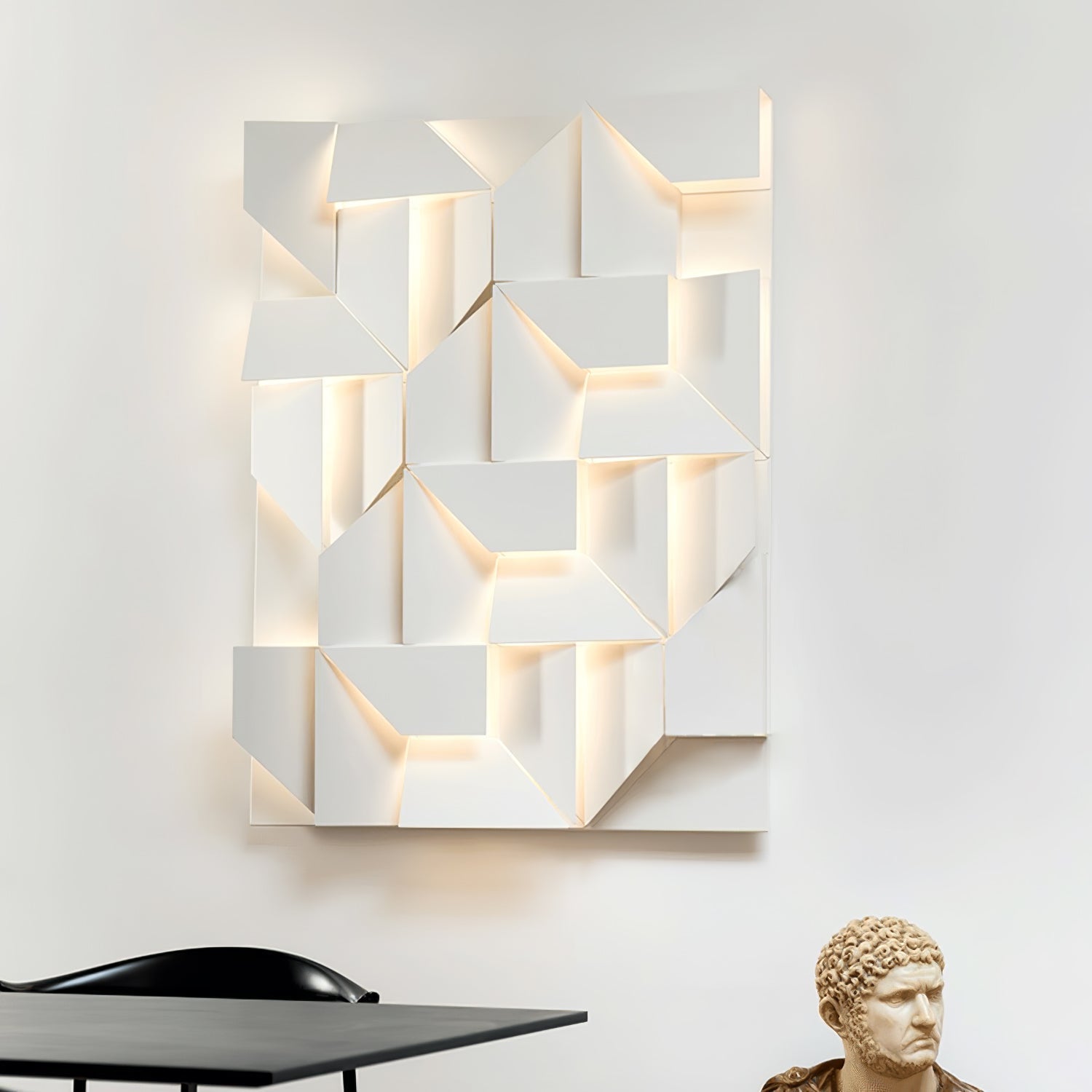 Shadows Grand Wall-mounted Light Wall Light - L 15cm x H 45cm Metal, Hardwired Wall Sconce, detail 98