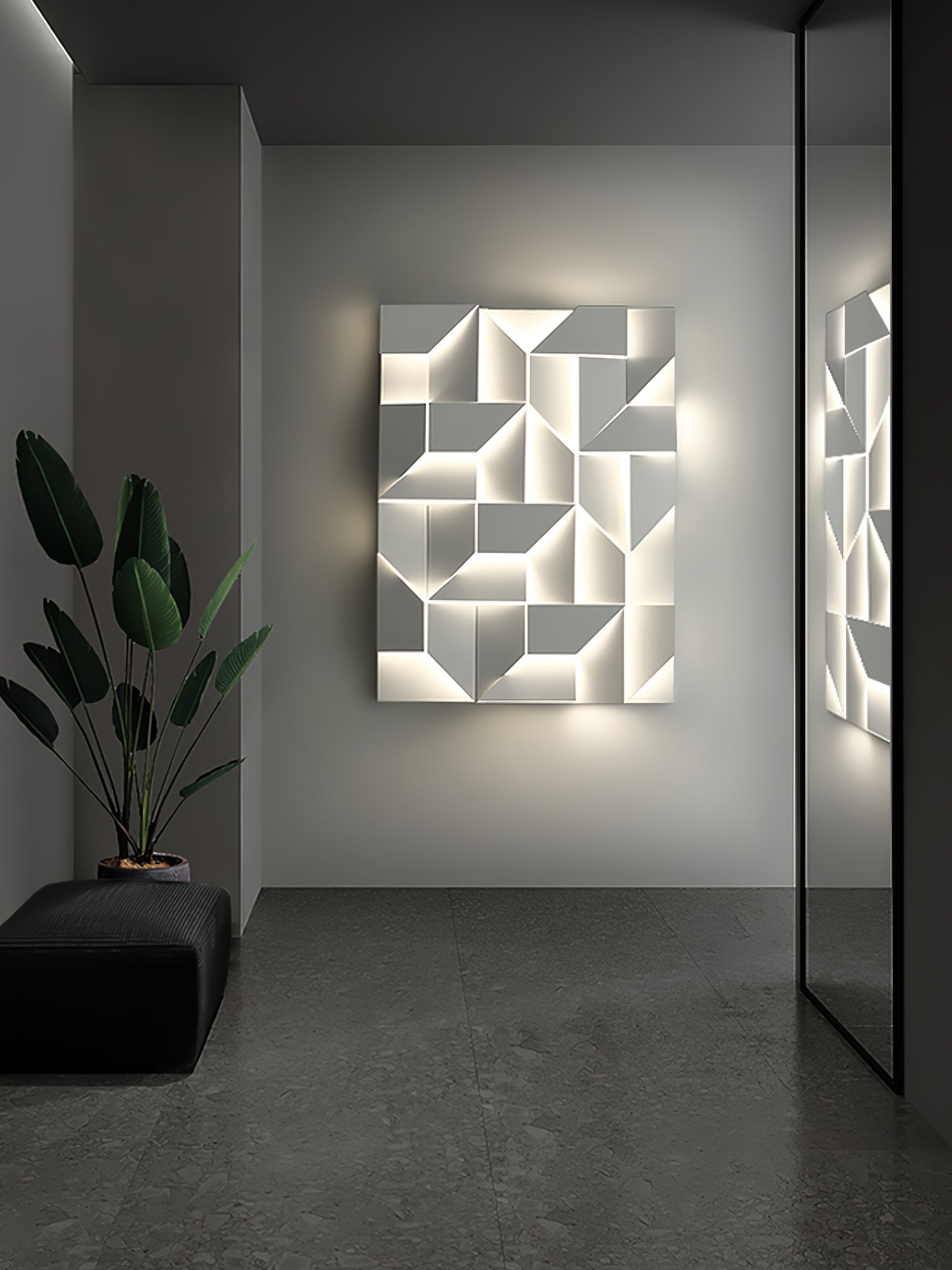 Shadows Grand Wall-mounted Light Wall Light - L 23.6 x W 23.6 Metal, Hardwired Wall Sconce, detail 144