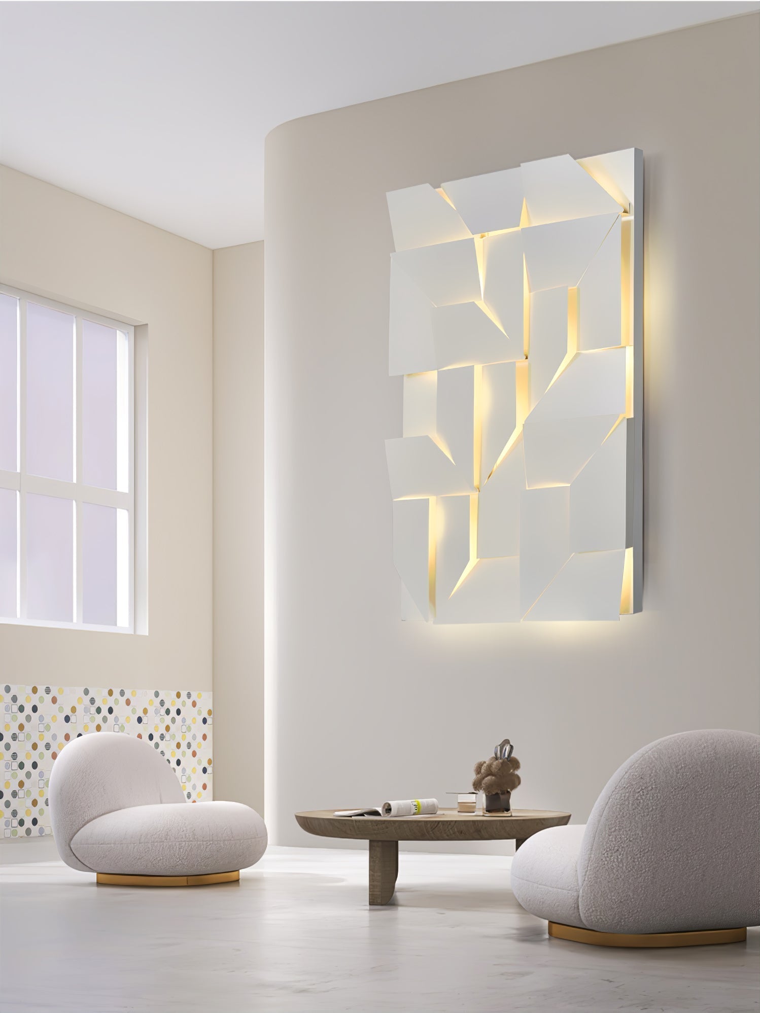 Shadows Grand Wall-mounted Light Wall Light - L 23.6 x W 23.6 Metal, Hardwired Wall Sconce, detail 145