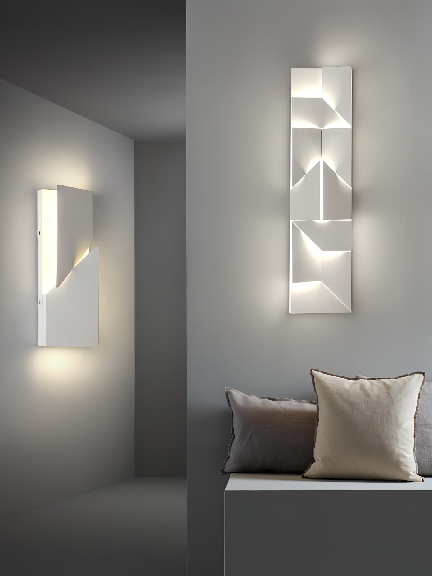 Shadows Grand Wall-mounted Light Wall Light - L 15cm x H 45cm Metal, Hardwired Wall Sconce, detail 142