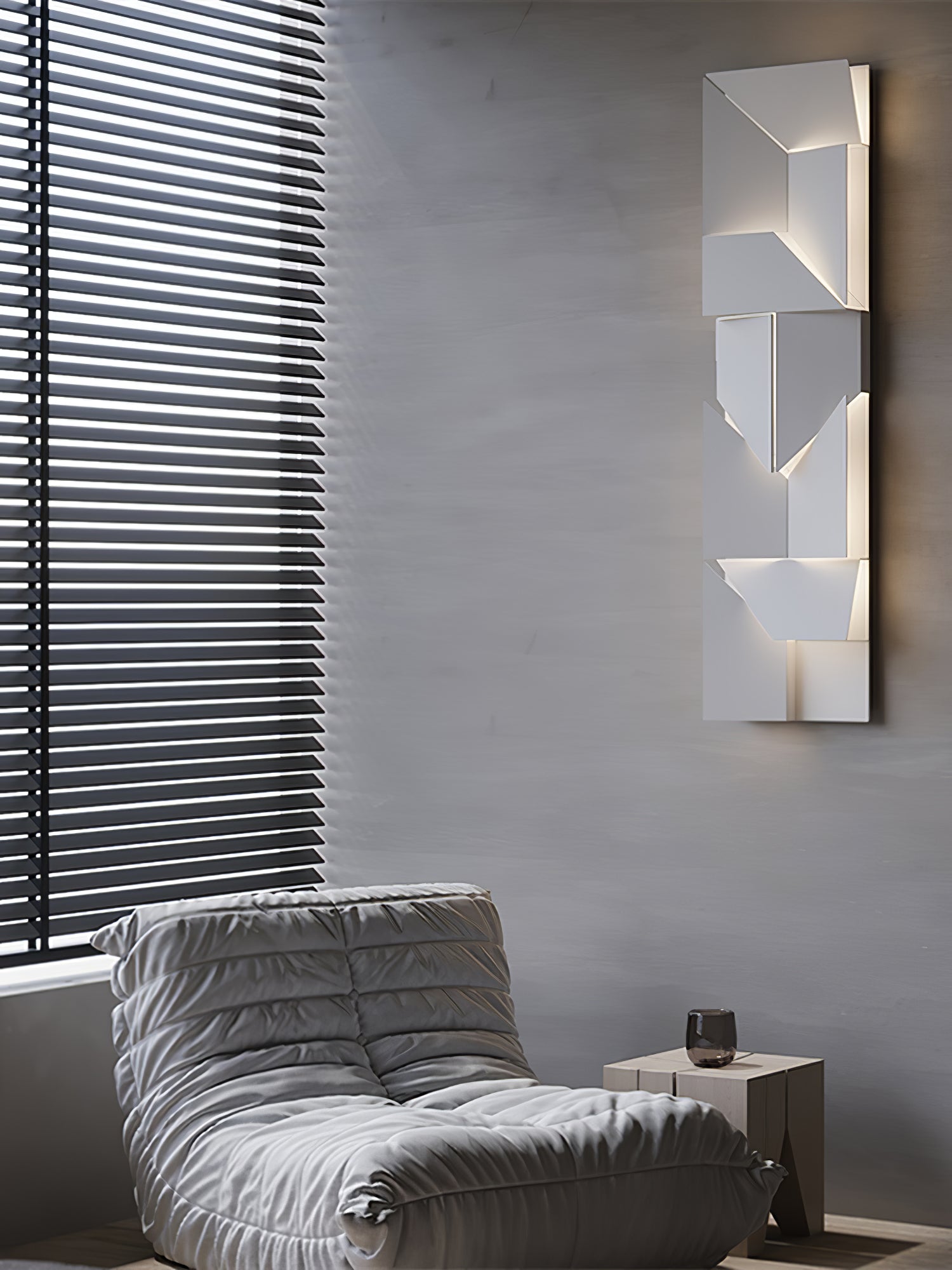 Shadows Grand Wall-mounted Light Wall Light - L 15cm x H 45cm Metal, Hardwired Wall Sconce, detail 103