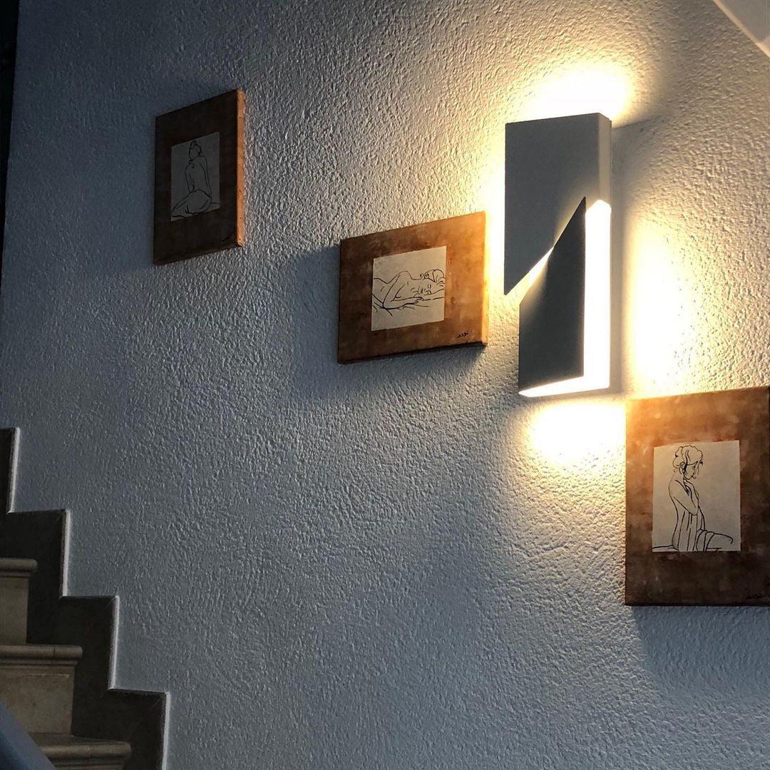 Shadows Grand Wall-mounted Light Wall Light - L 15cm x H 45cm Metal, Hardwired Wall Sconce, detail 35
