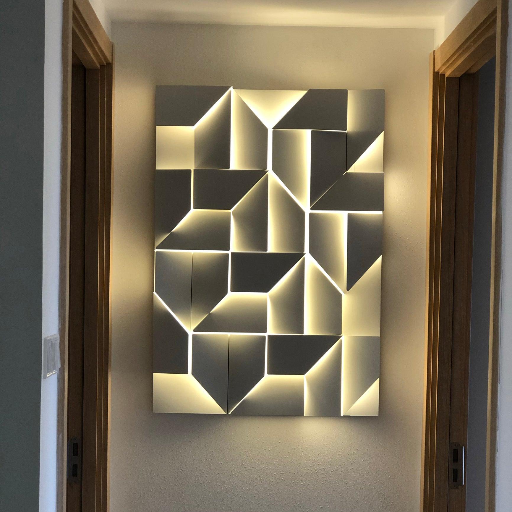 Shadows Grand Wall-mounted Light Wall Light - L 15cm x H 45cm Metal, Hardwired Wall Sconce, detail 41