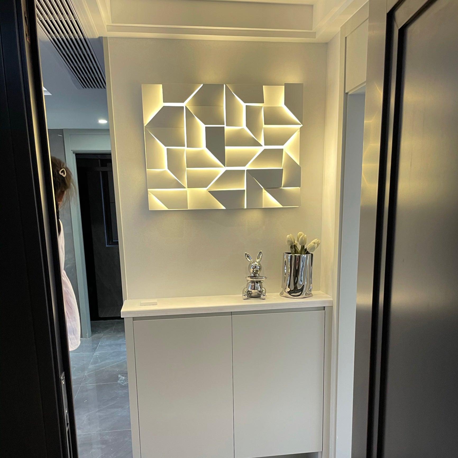 Shadows Grand Wall-mounted Light Wall Light - L 15cm x H 45cm Metal, Hardwired Wall Sconce, detail 45