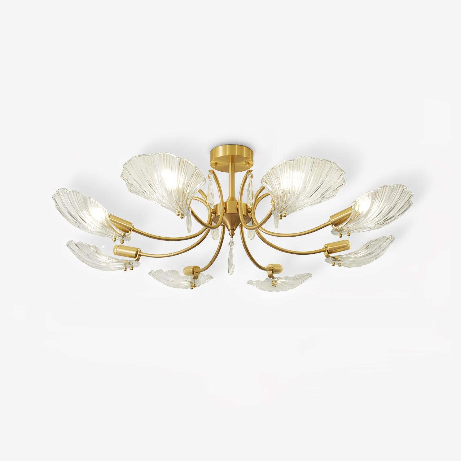 Shell Brass Ceiling-mounted Light Ceiling Lamp