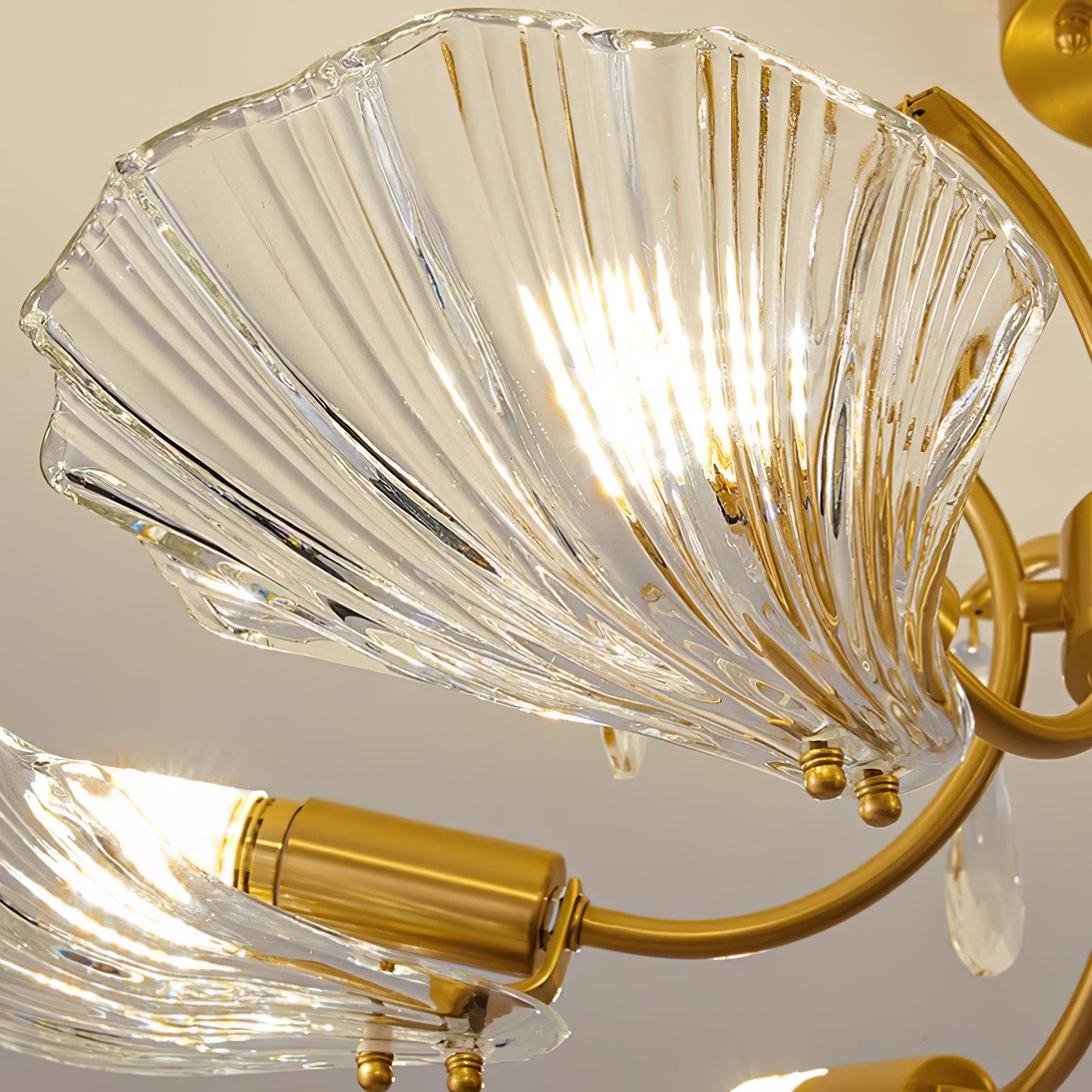 Shell Brass Ceiling-mounted Light Ceiling Lamp