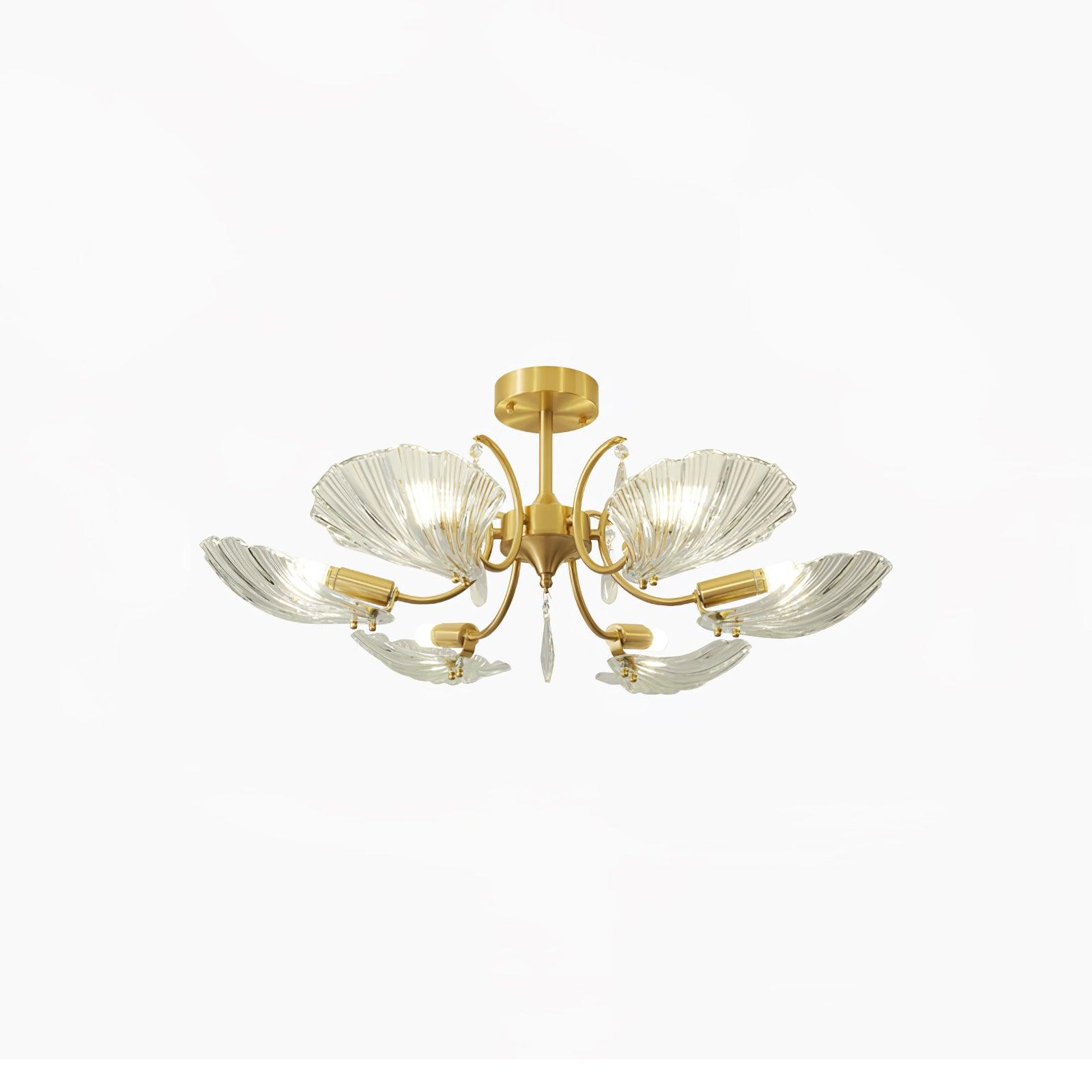 Shell Brass Ceiling-mounted Light Ceiling Lamp