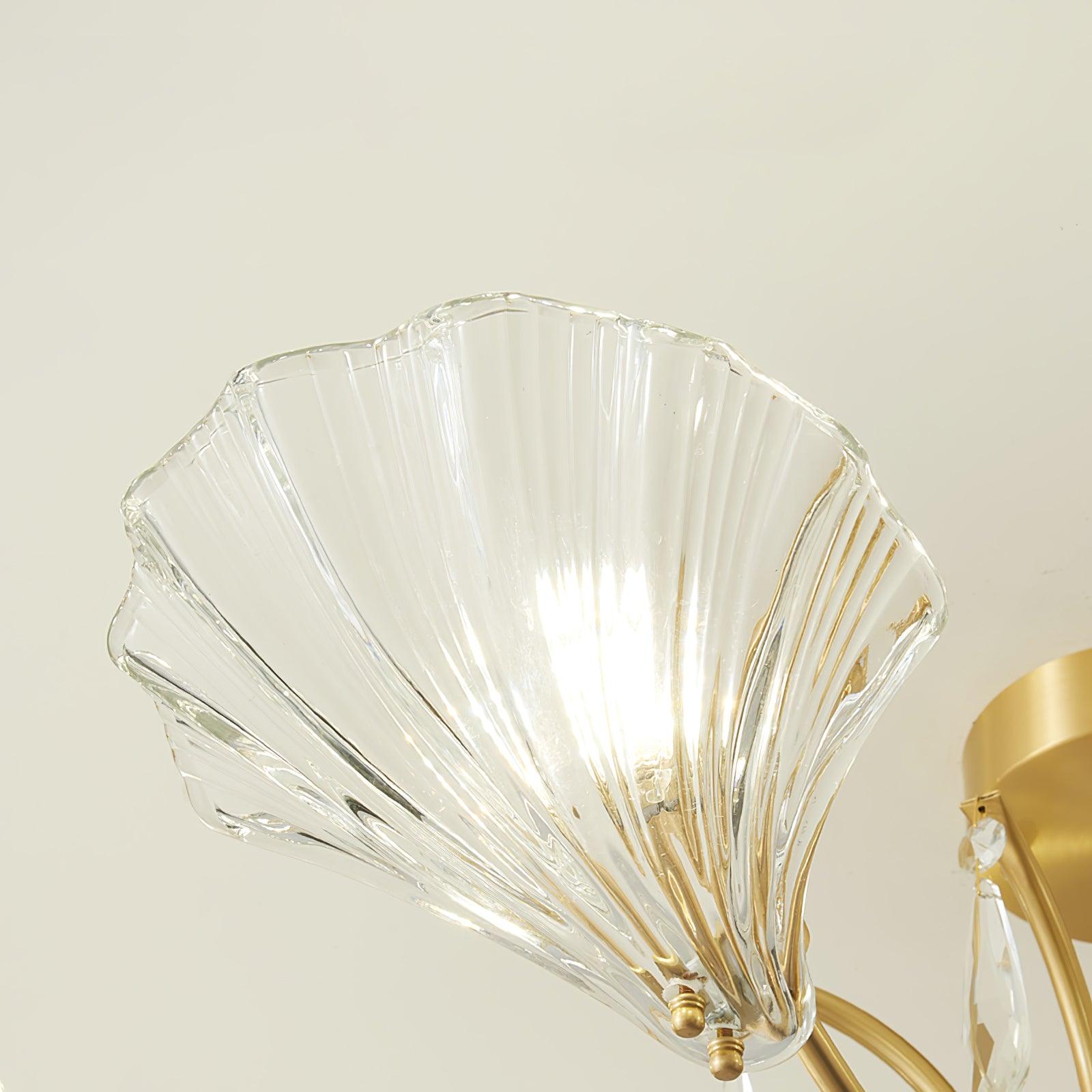 Shell Brass Ceiling-mounted Light Ceiling Lamp