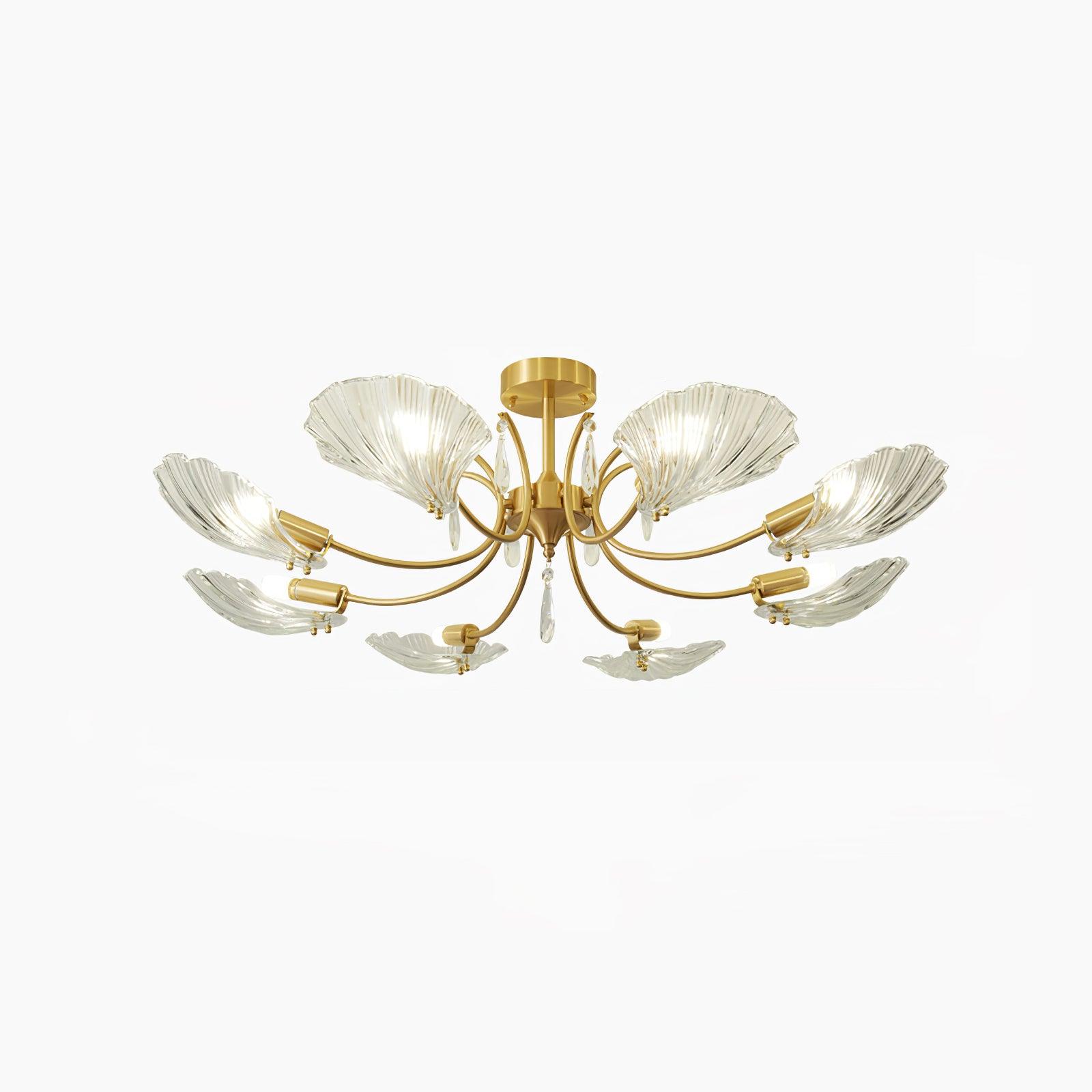 Shell Brass Ceiling-mounted Light Ceiling Lamp