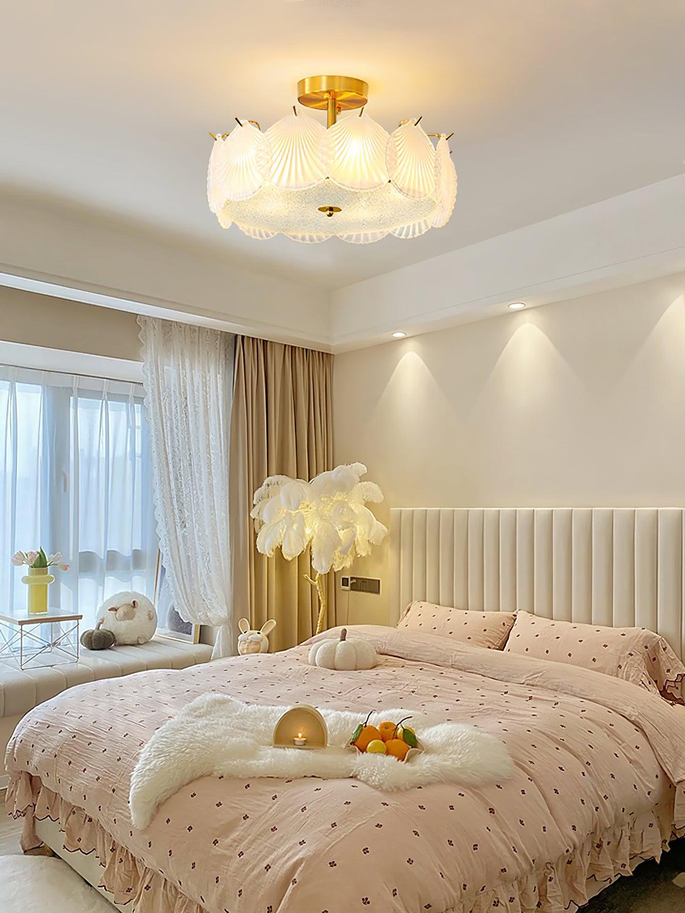 Shell Glass Ceiling Lamp
