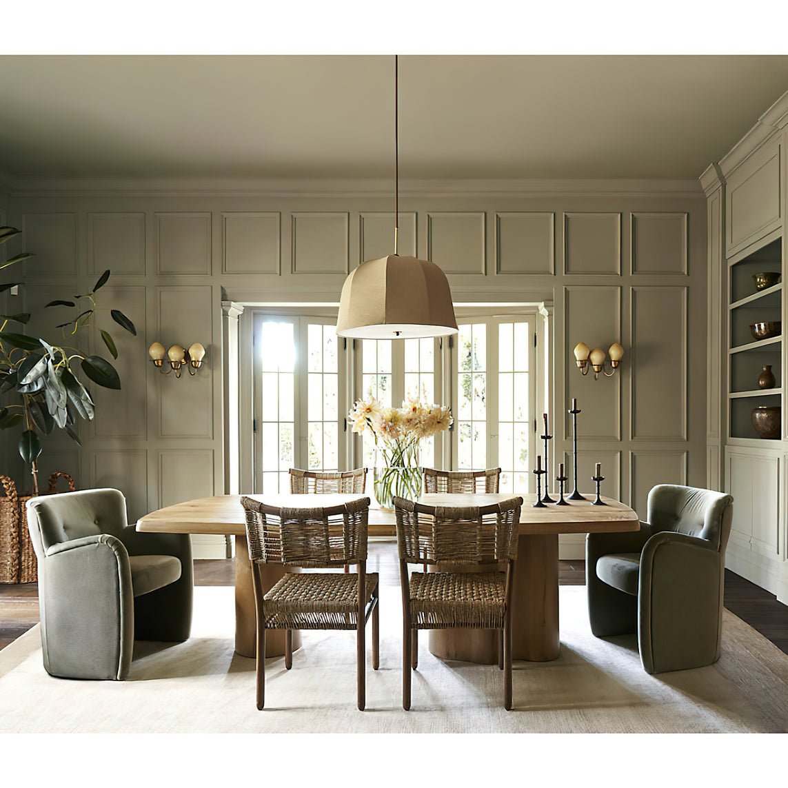 Sienna Linen Hanging Light Pendant Lamp