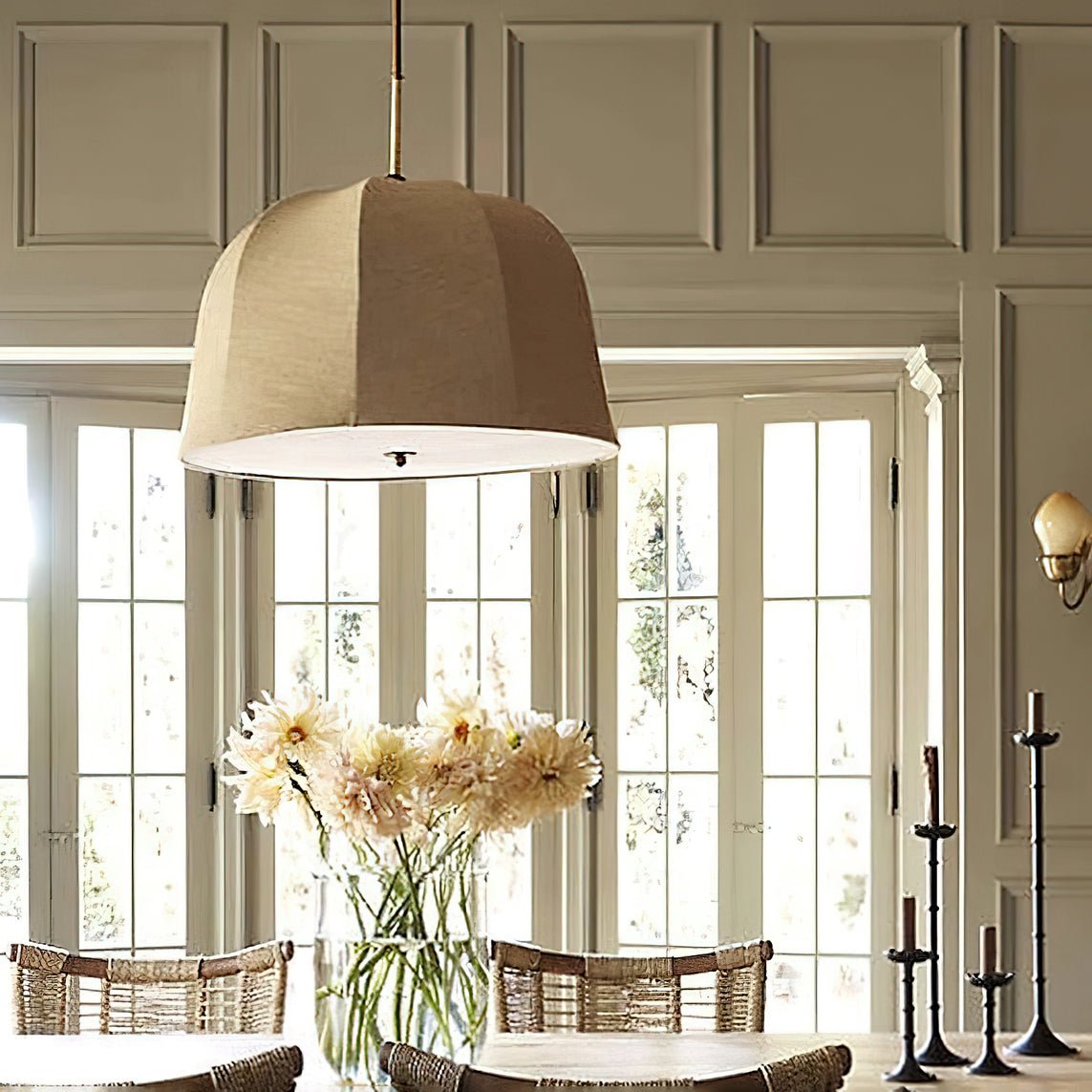 Sienna Linen Hanging Light Pendant Lamp
